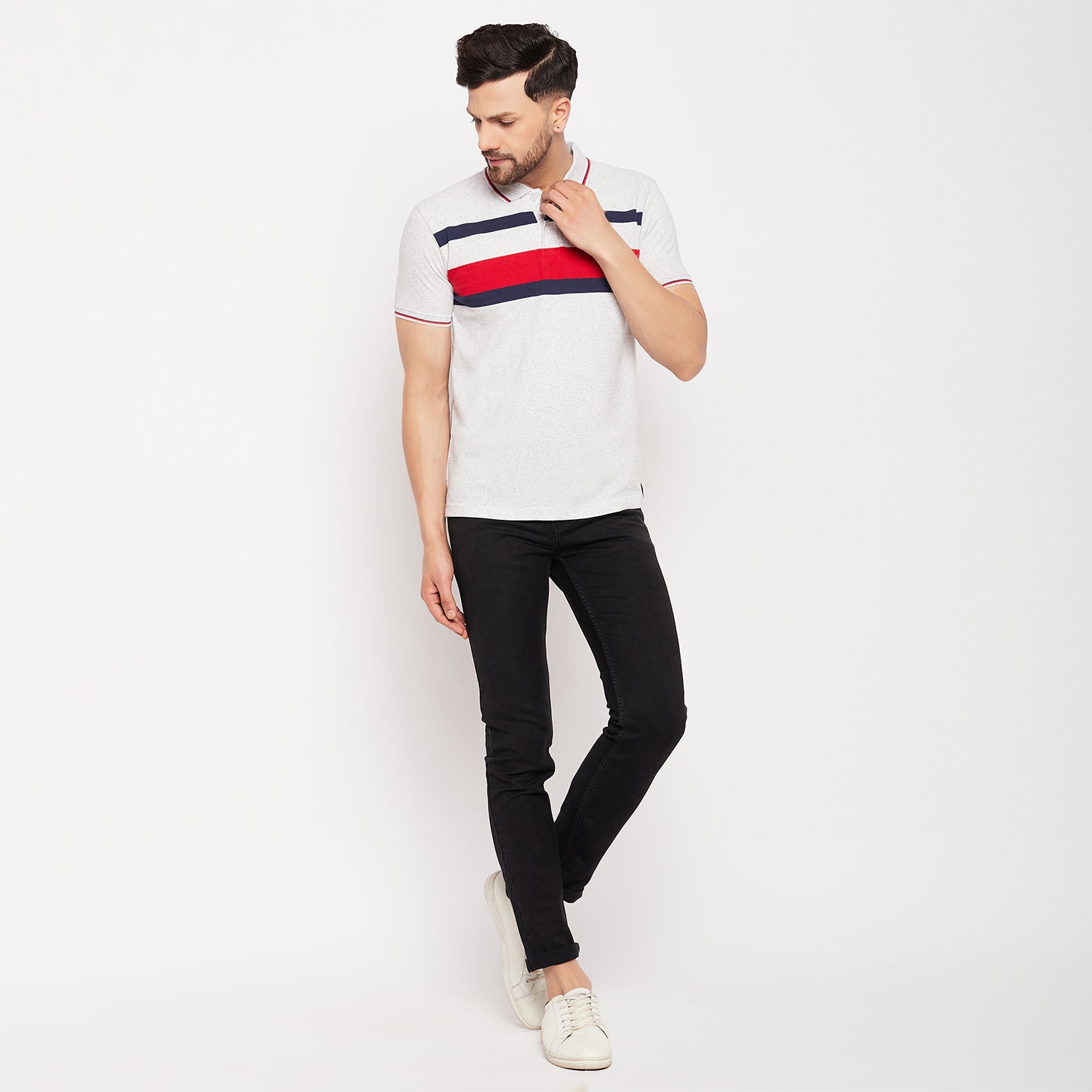 Duke Stardust Men Polo Neck Half Sleeve Cotton T-shirt (LF5719)