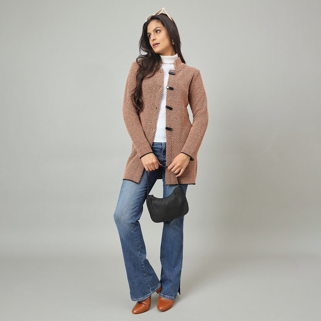 Duke Urban Women Long Coat Shortstyle Sweater (SDS1329)