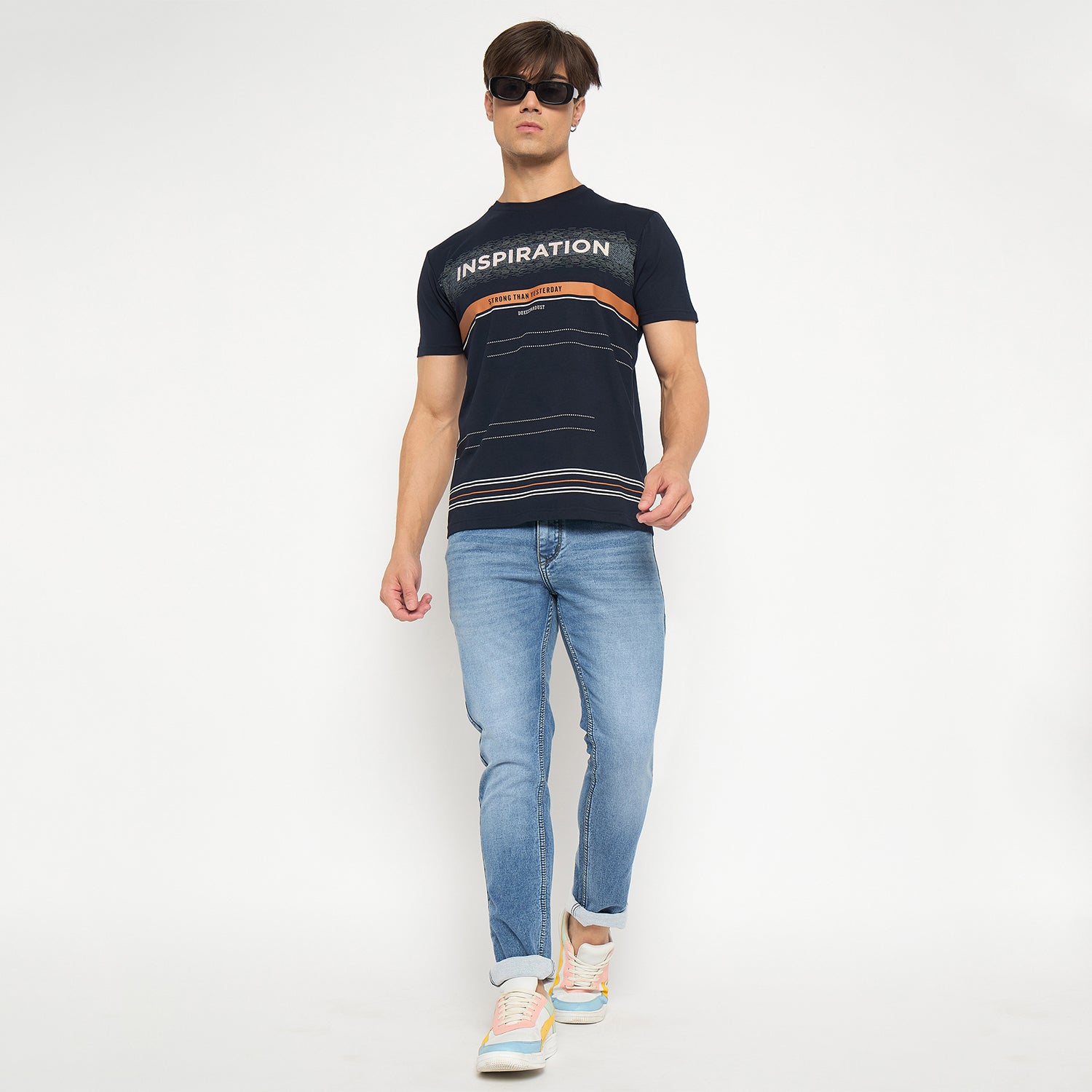 Duke Urban Men Half Sleeve Cotton T-shirt (LF7098)