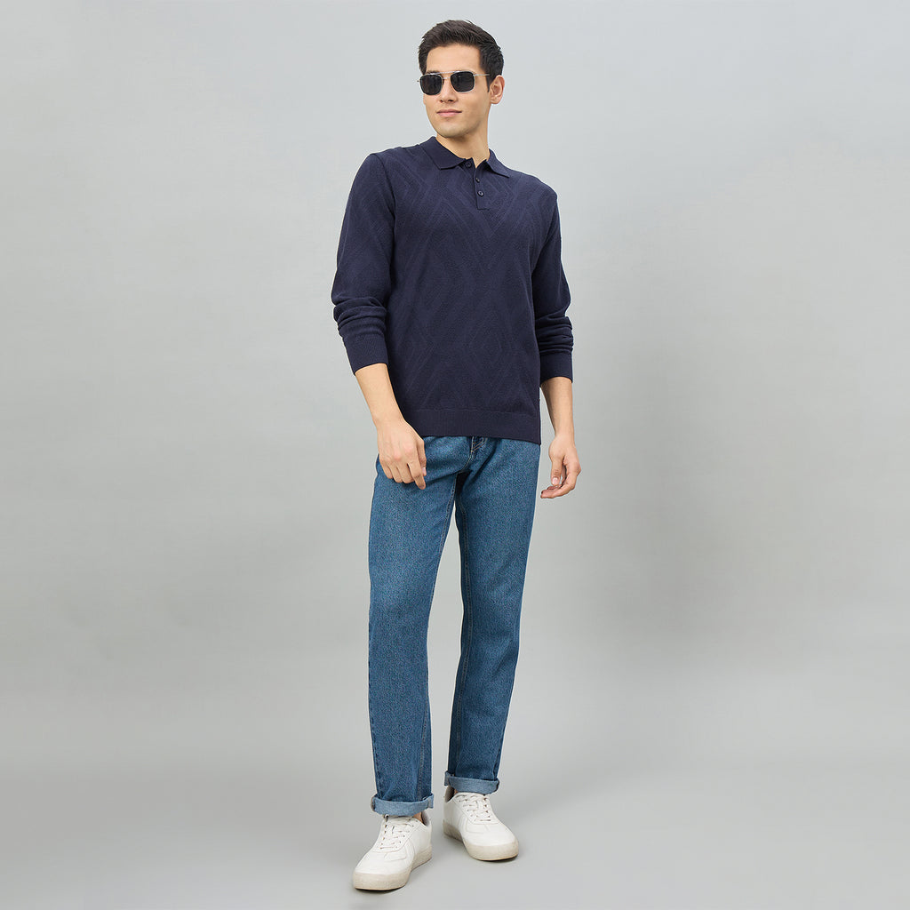 Duke Men Full Sleeve Collared Smart Fit Sweater (SDS2368)