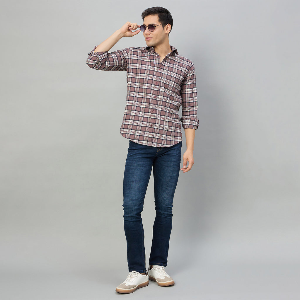 Duke Men Slim Fit Full Sleeve Oxford Cotton Shirt (SDO5CKCZ)