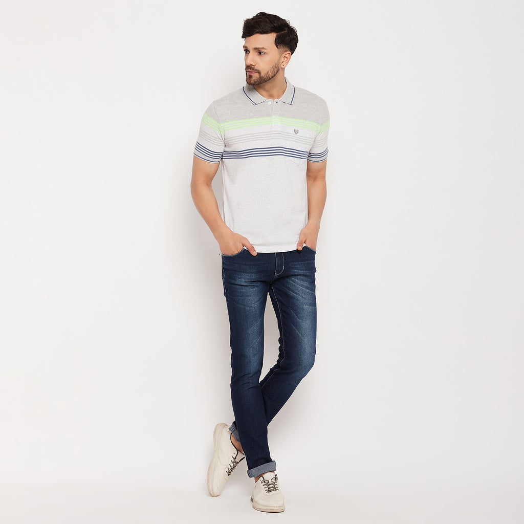 Duke Stardust Men Half Sleeve Polo Neck Cotton T-shirt (LF5722)