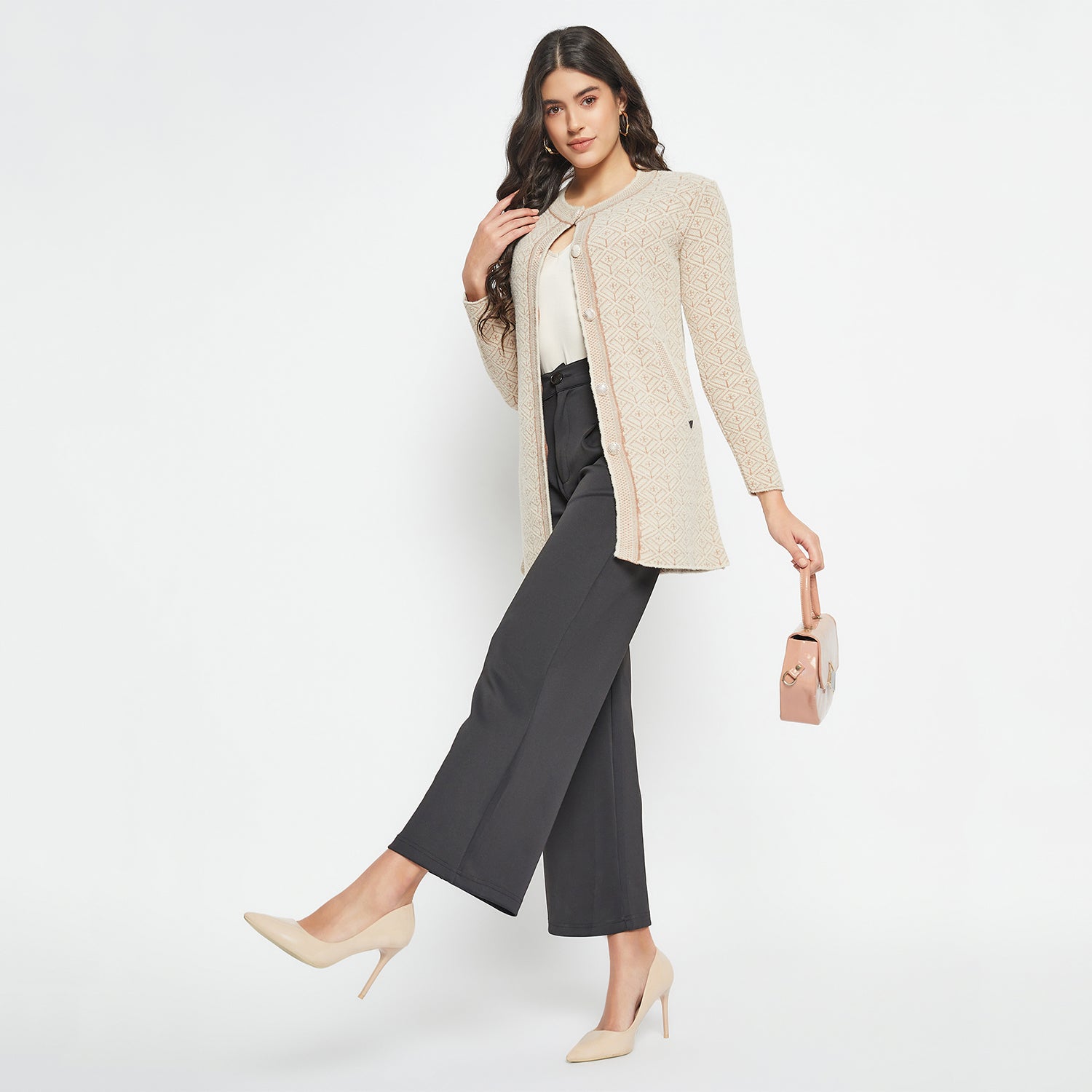 Duke Urban Women Self Design Long Cardigan (SDS1221)