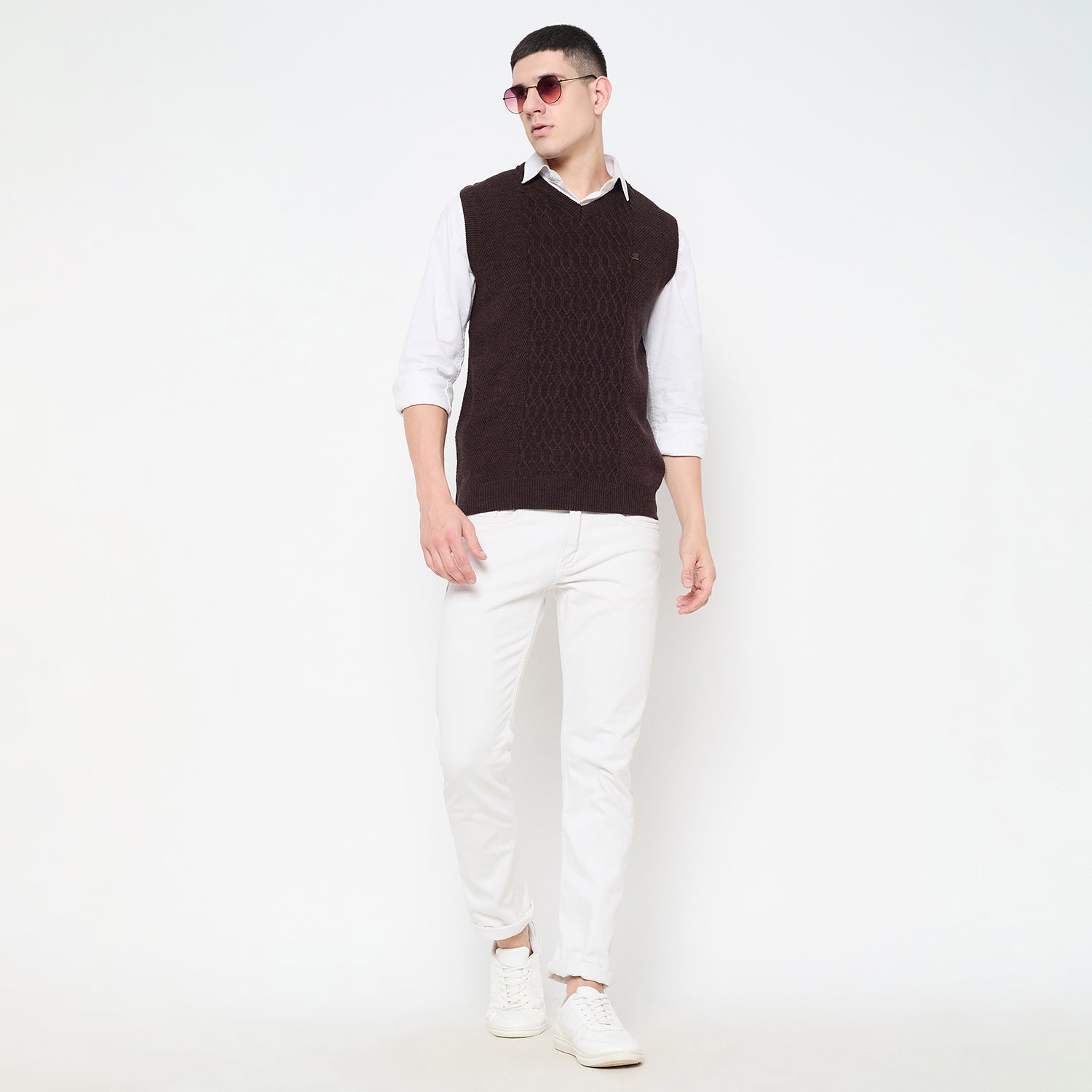 Duke Urban Men Sleeveless V Neck Sweater (SDS2234)