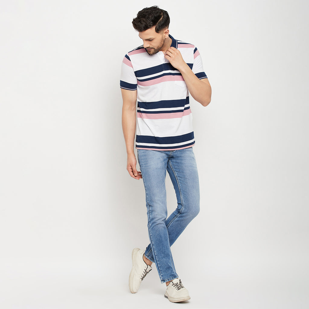Duke Stardust Men Half Sleeve Polo Neck Cotton T-shirt (LF5845)