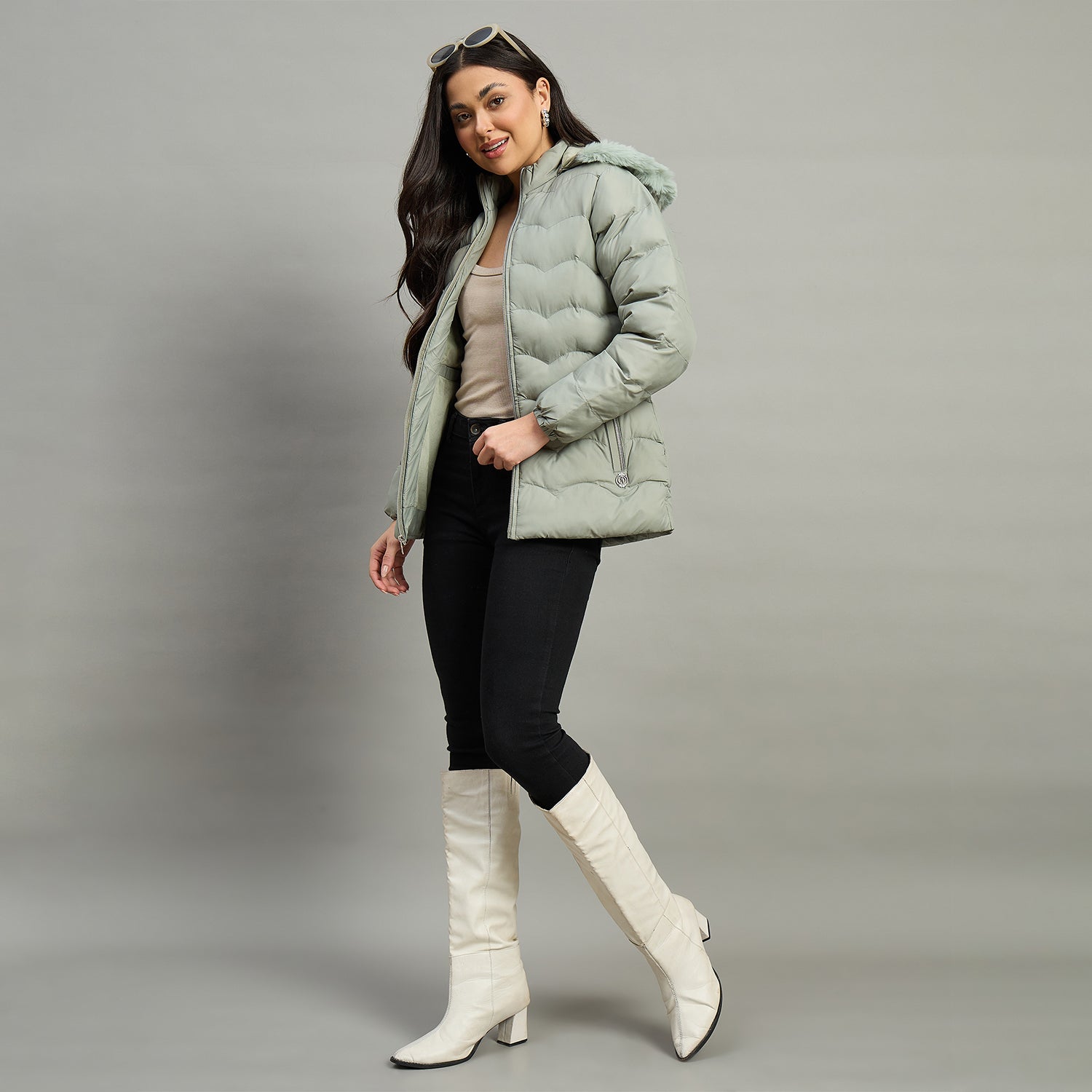 Duke Women Short Style Hooded Bomber Jacket (SDZ4114)