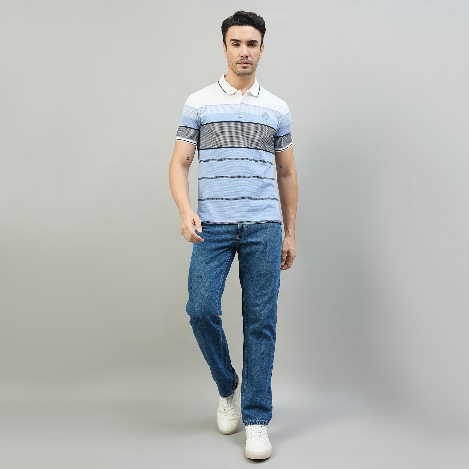 Duke Urban Men Half Sleeve Cotton Smart Fit Casual T-shirt (LF7974)