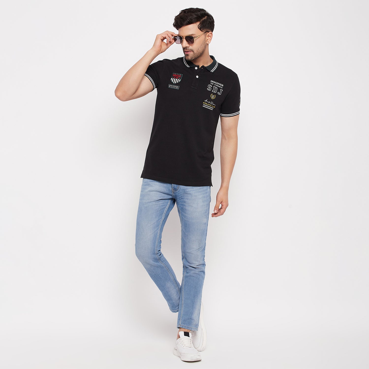 Duke Stardust Men Polo Neck Half Sleeve Cotton T-shirt (LF5855)