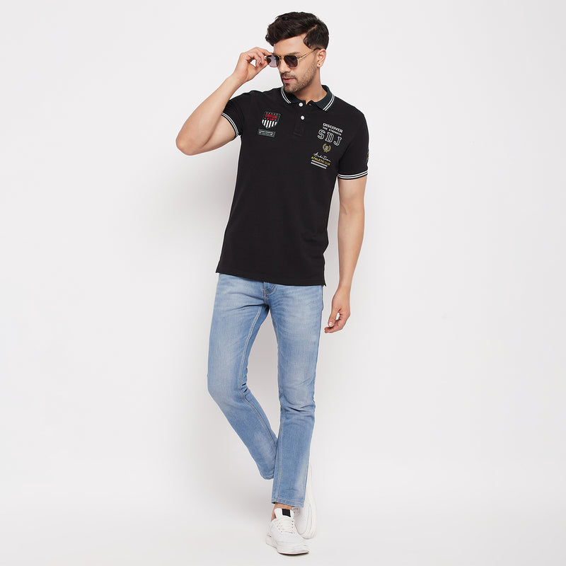 Duke Stardust Men Polo Neck Half Sleeve Cotton T-shirt (LF5855)