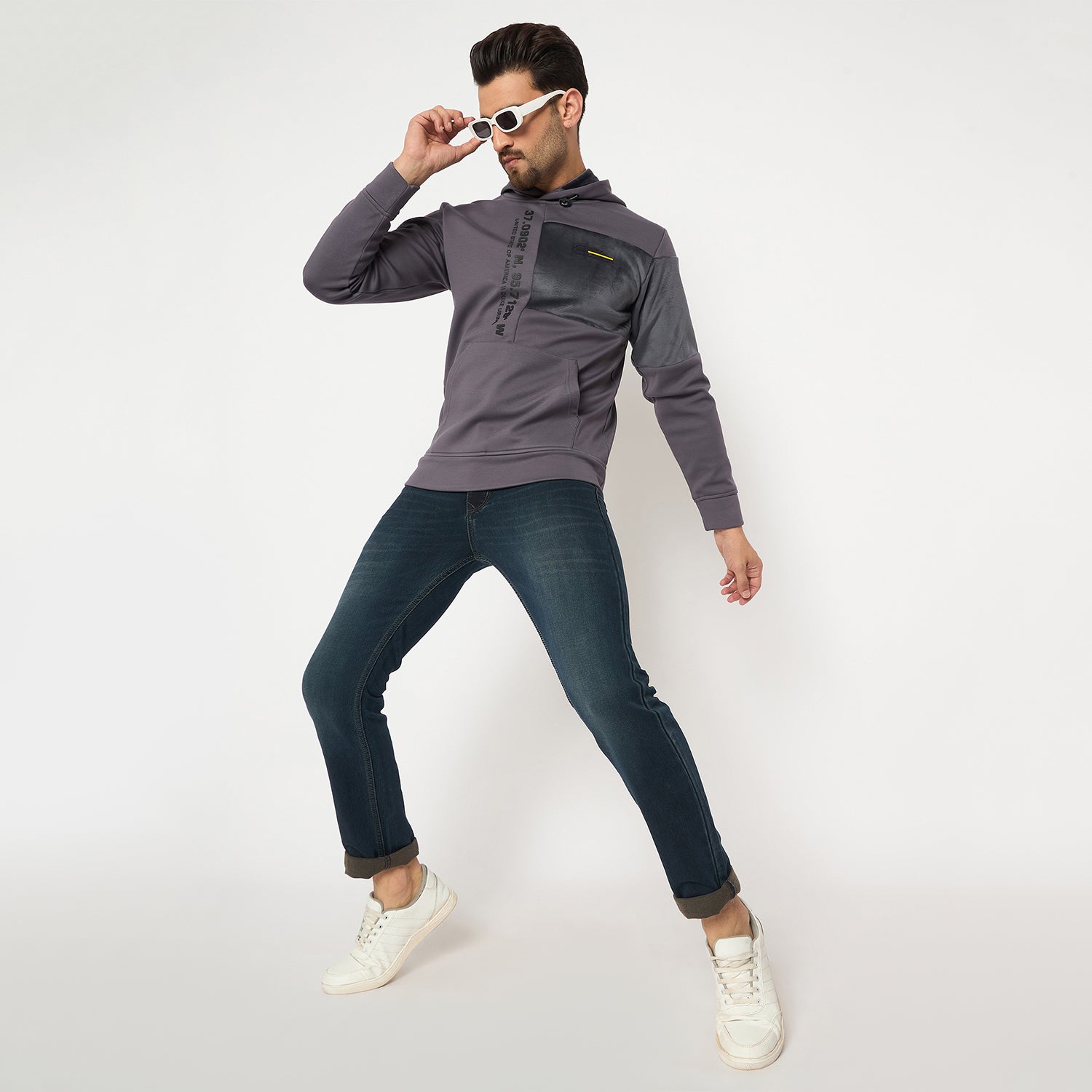 Duke Urban Men Full Sleeve Hooded Sweatshirt (LF6418)
