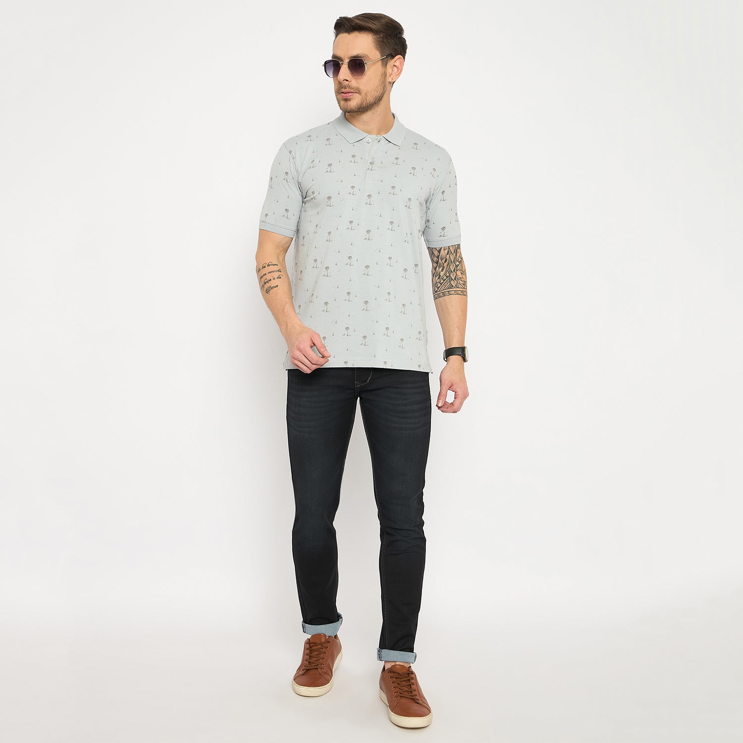 Duke Urban Men Half Sleeve Cotton Tshirt (LF7309)