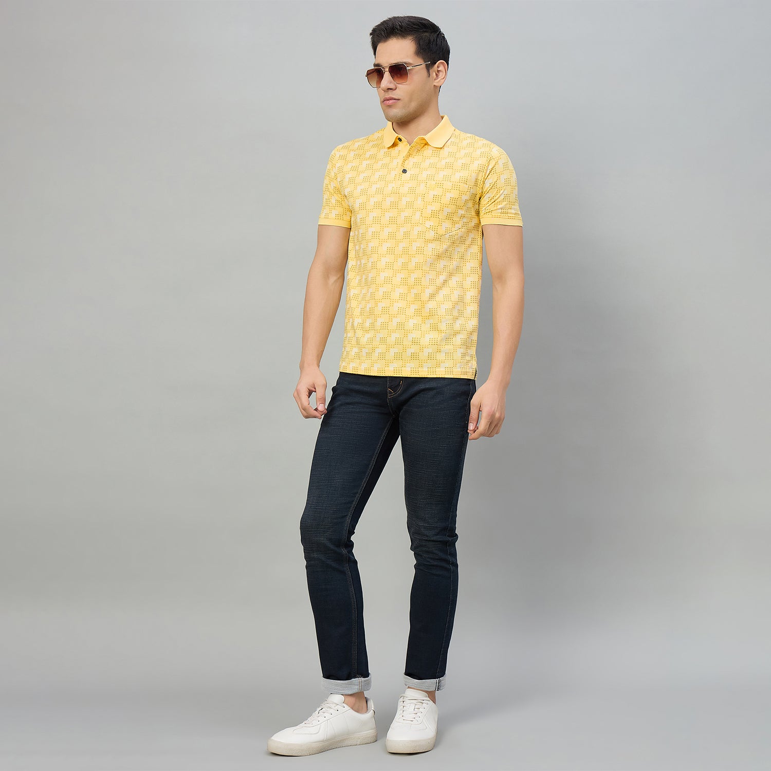Duke Men Half Sleeve Cotton Regular Fit Casual T-shirt (LF7924)