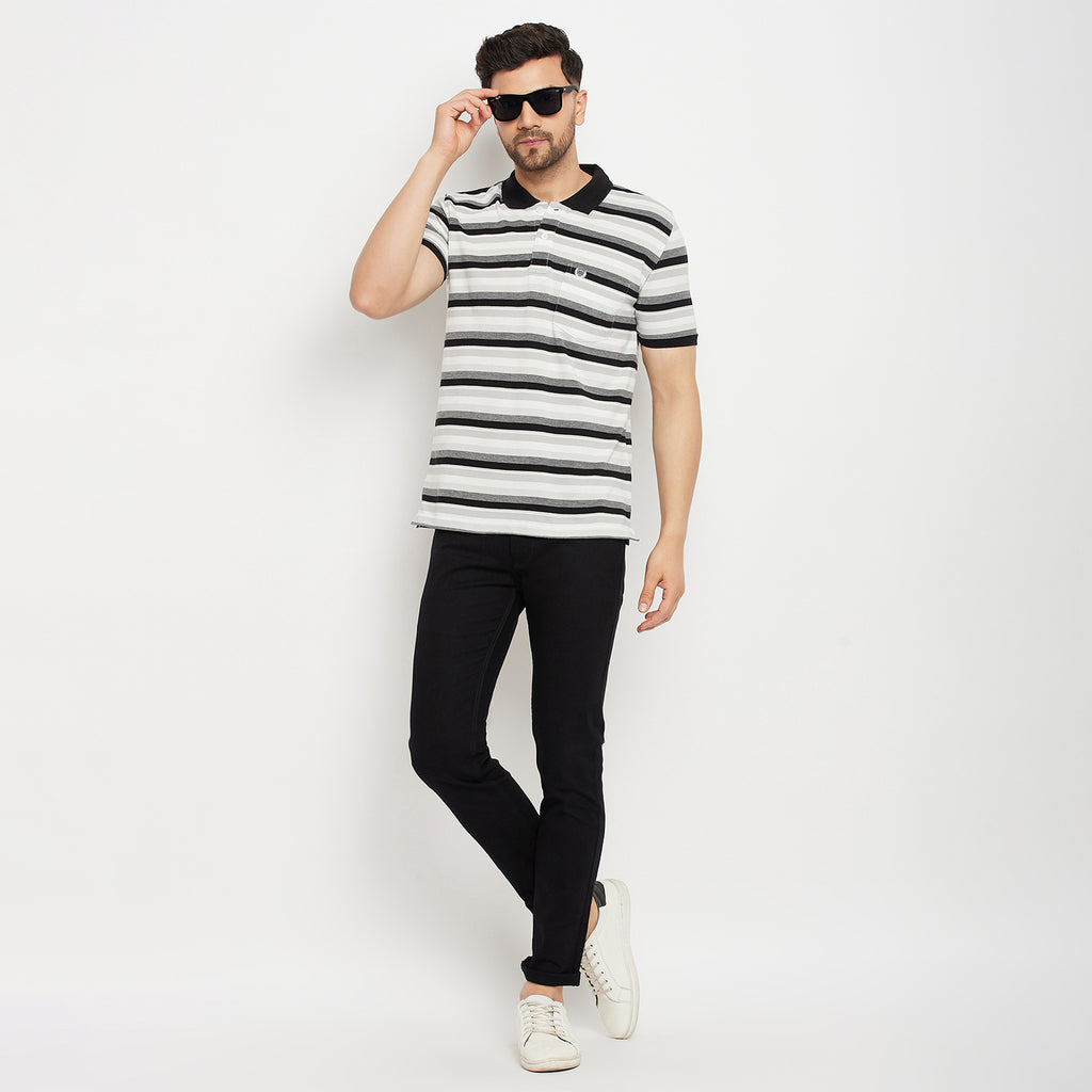 Duke Stardust Men Half Sleeve Polo Neck Cotton T-shirt (LF5846)