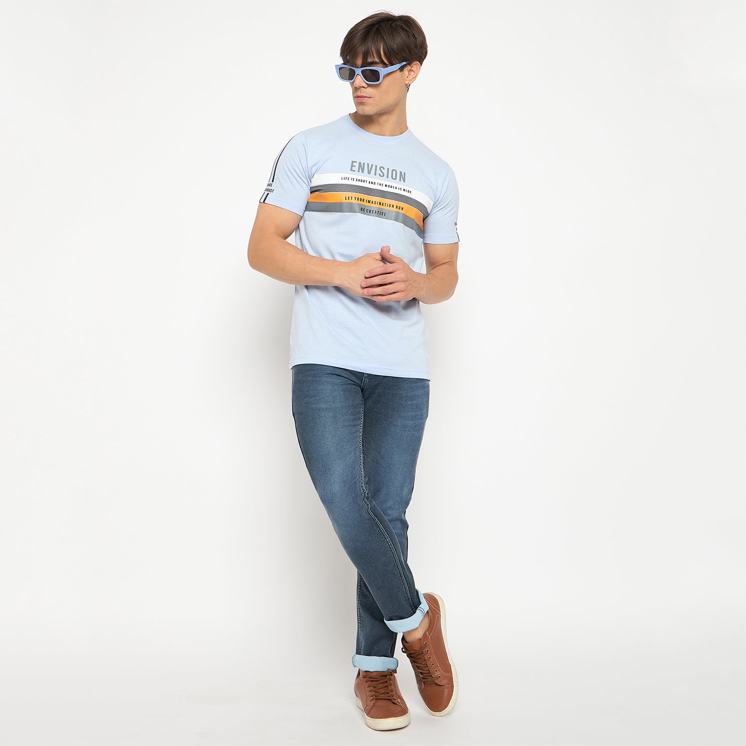 Duke Strardust Men Half Sleeve Cotton T-shirt (LF7104)