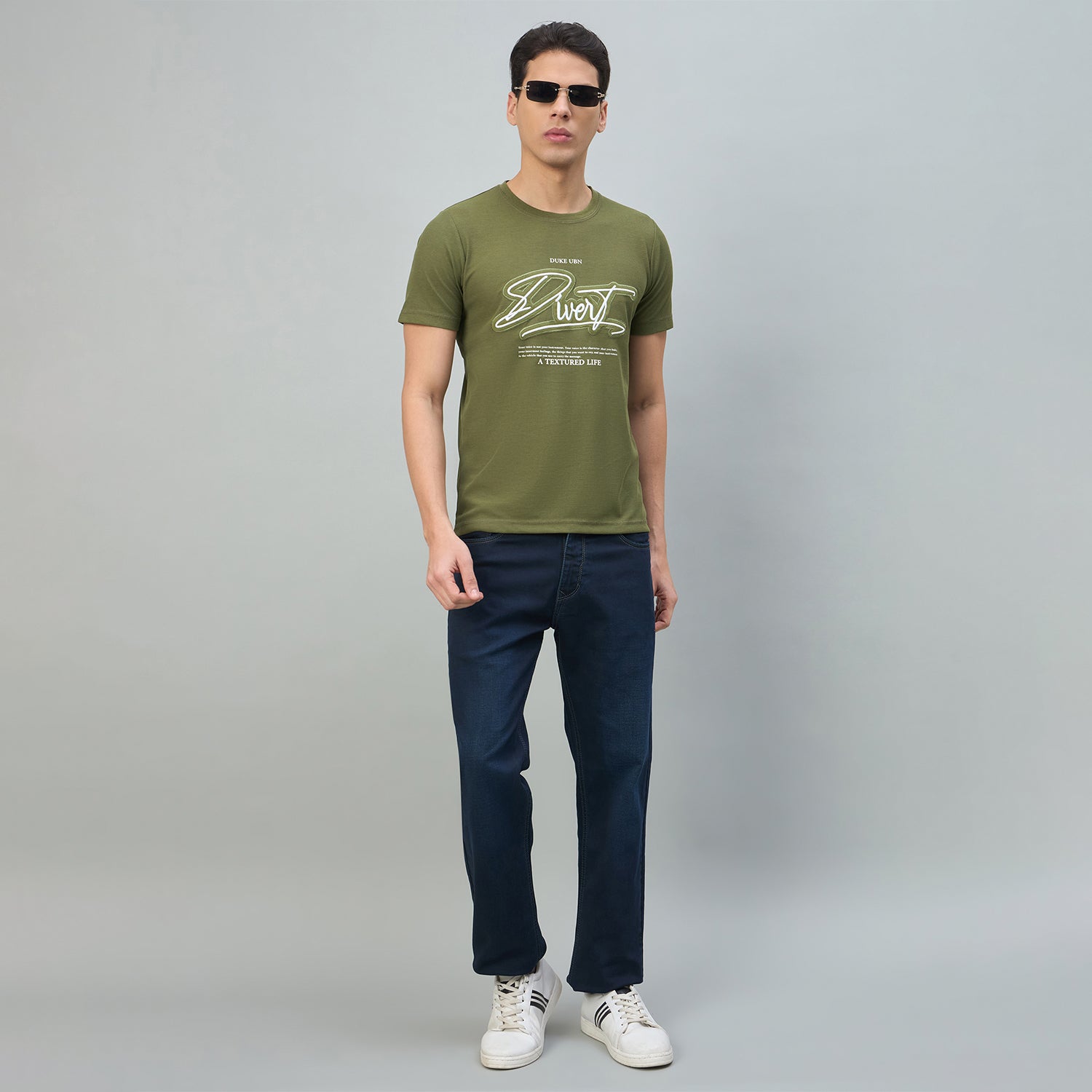 Duke Urban Men Embroidered Half Sleeve Rount Neck Tshirt (LF7522)