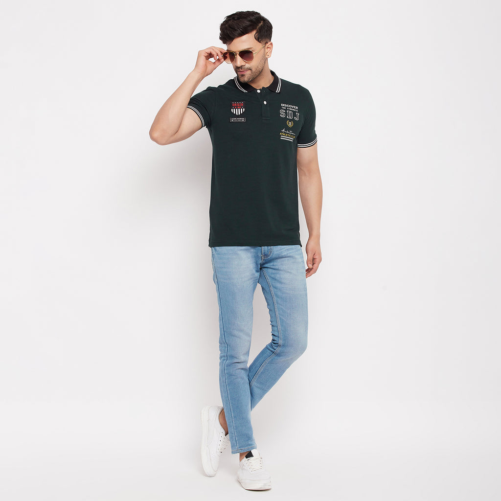 Duke Stardust Men Polo Neck Half Sleeve Cotton T-shirt (LF5855)