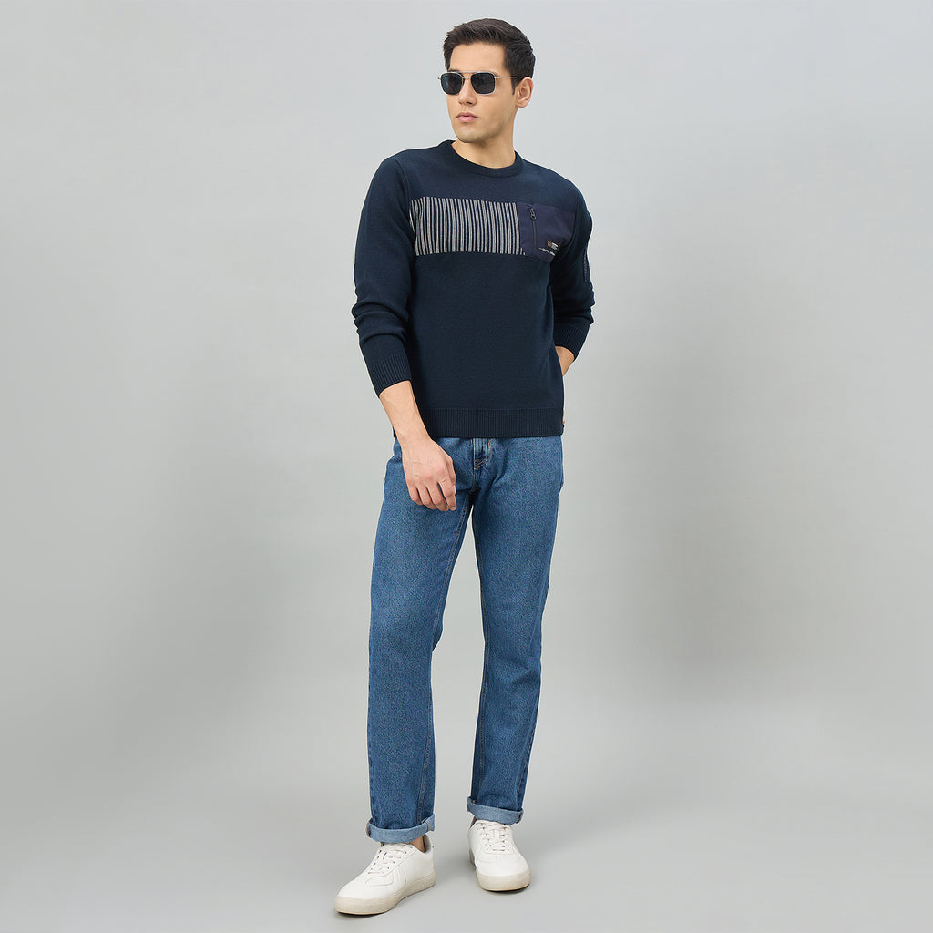 Duke Men Full Sleeve Round Neck Regular Sweater (SDS2337)
