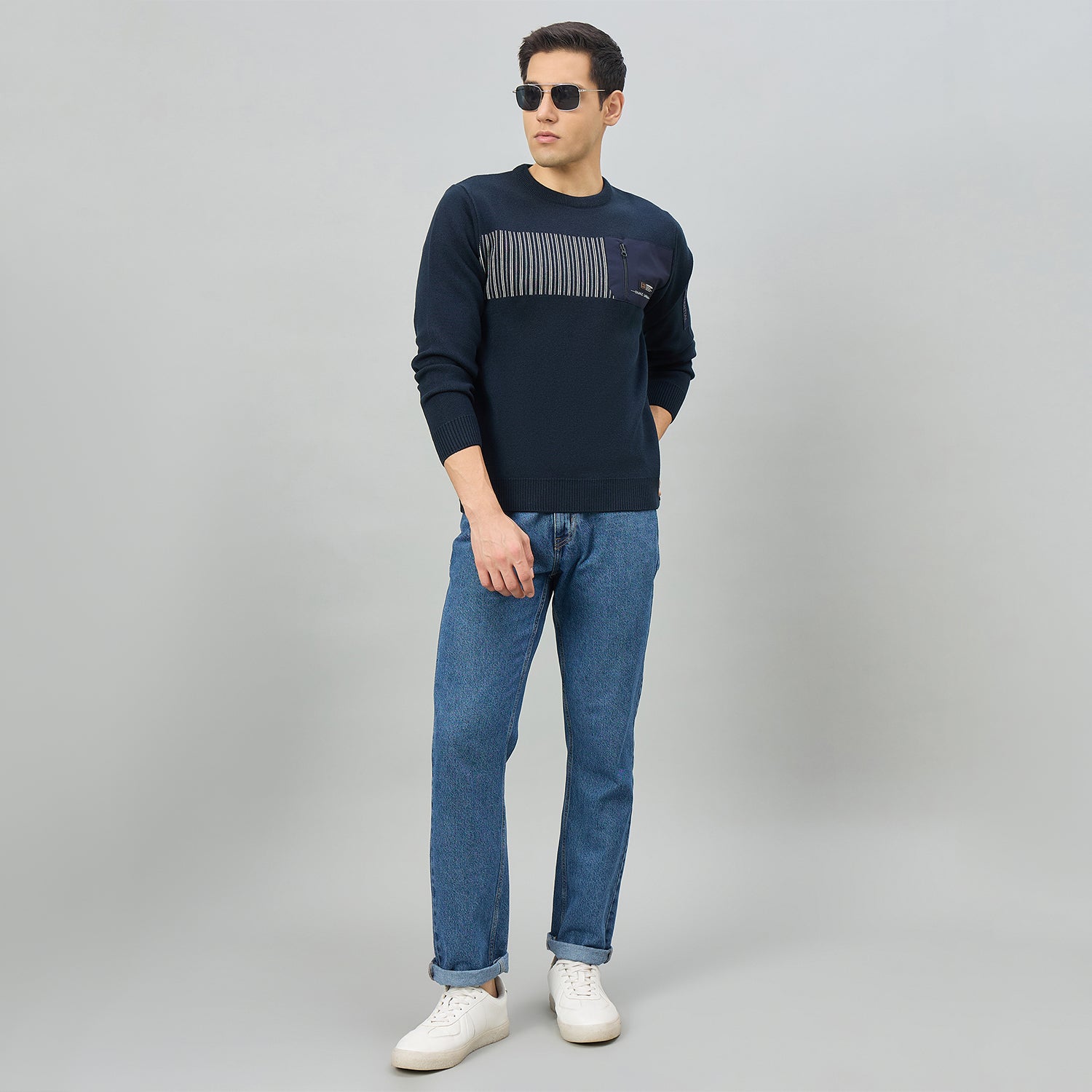 Duke Men Full Sleeve Round Neck Regular Sweater (SDS2337)