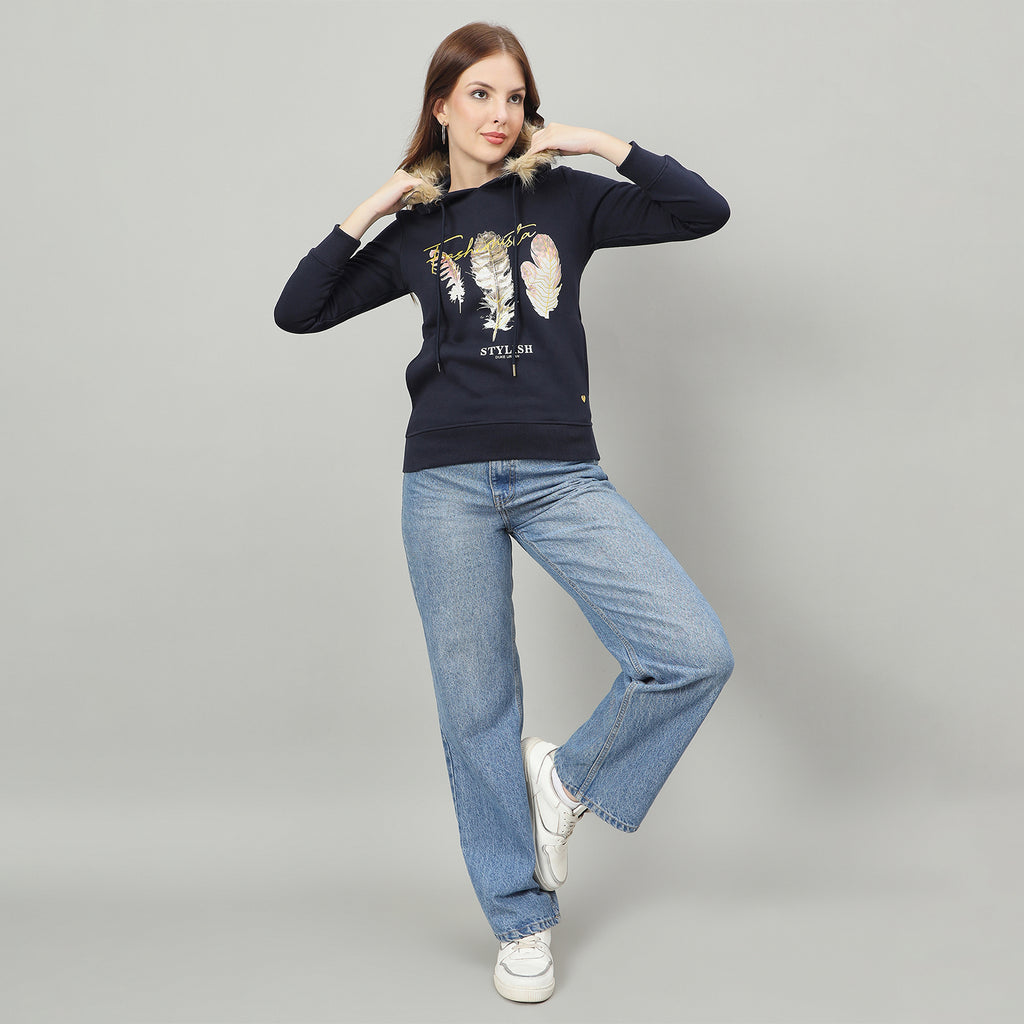 Duke Urban Women Hooded Regular Sweatshirt (LFX957)