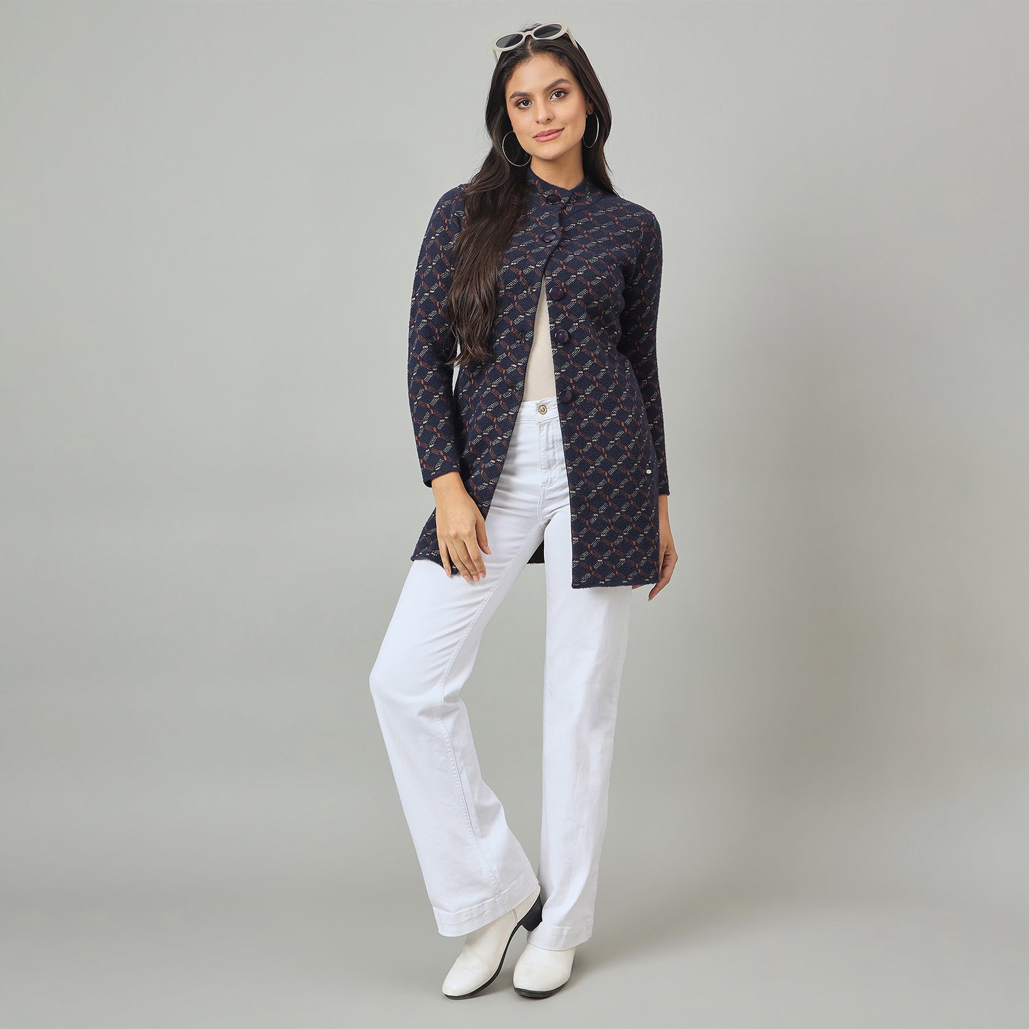 Duke Urban Women Long Coat Shortstyle Sweater (SDS1314)