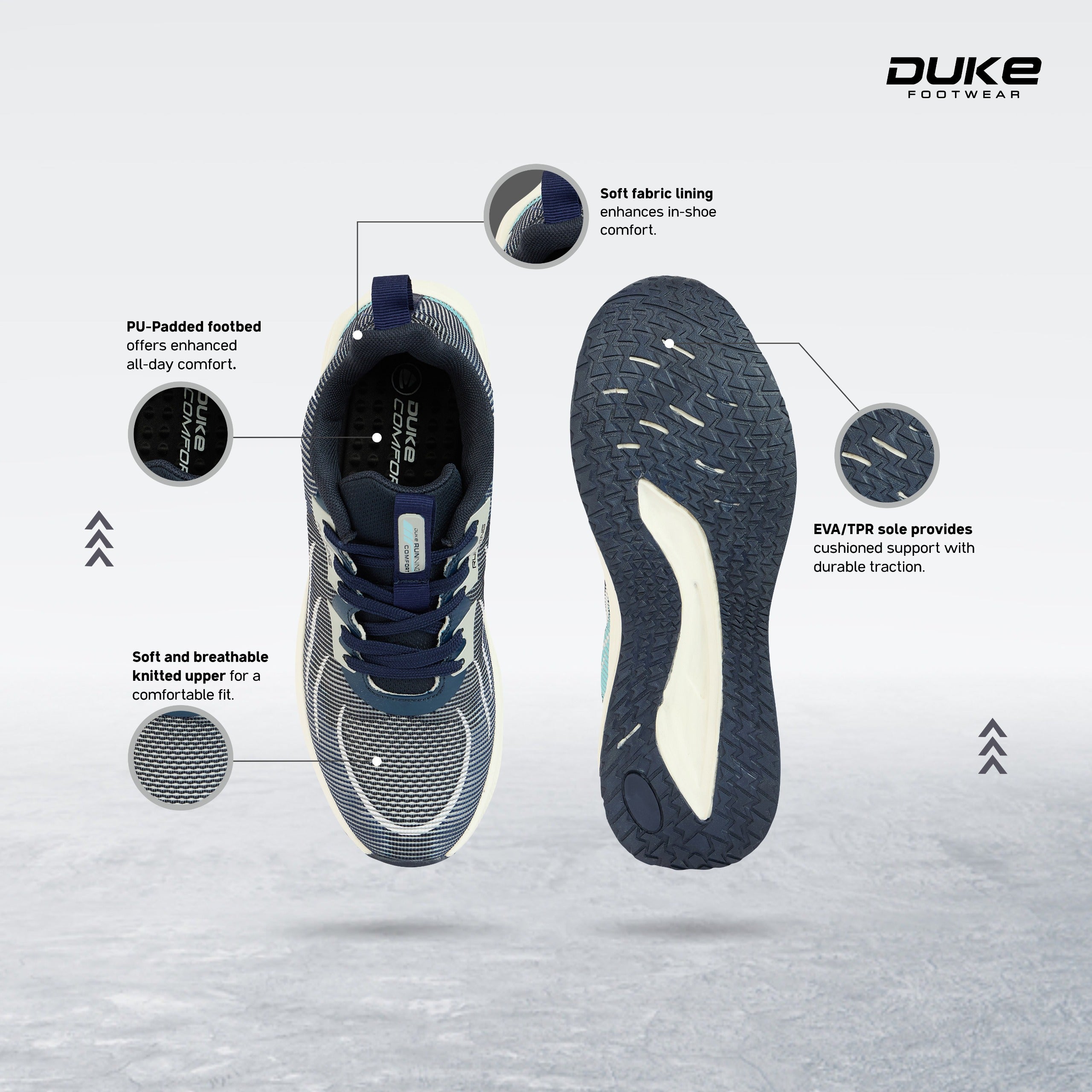 Duke Mens SprintWeave Sports Shoes (FWOL2113)