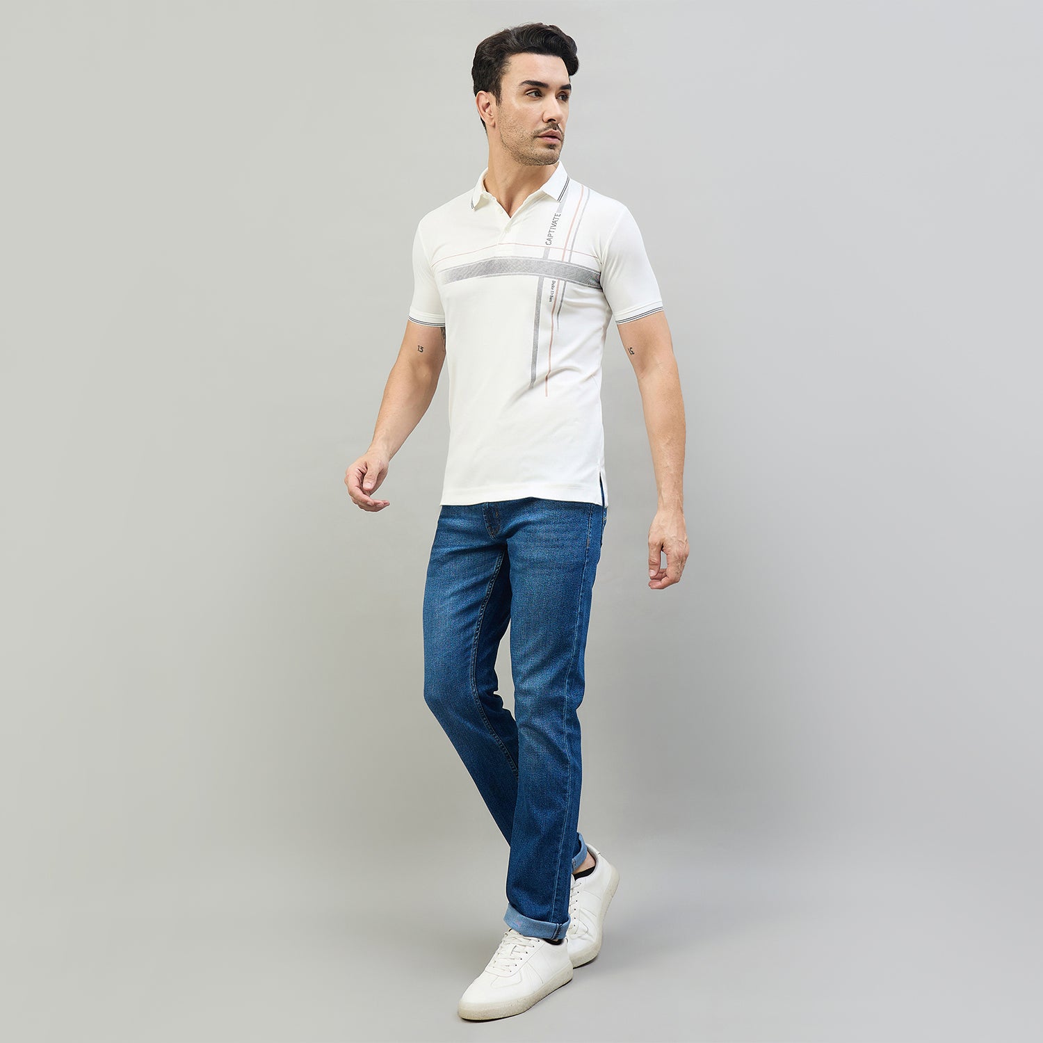 Duke Urban Men Half Sleeve Cotton Smart Fit Casual T-shirt (LF7932)