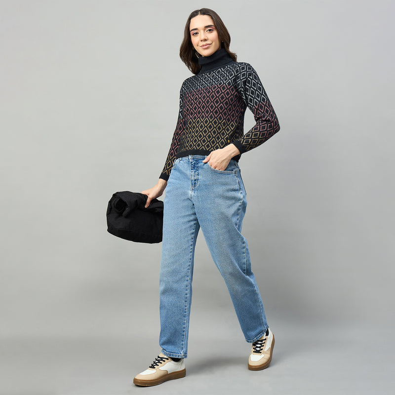 Duke Urban Wome Full Sleeve High Neck Sweater (SDS1392)