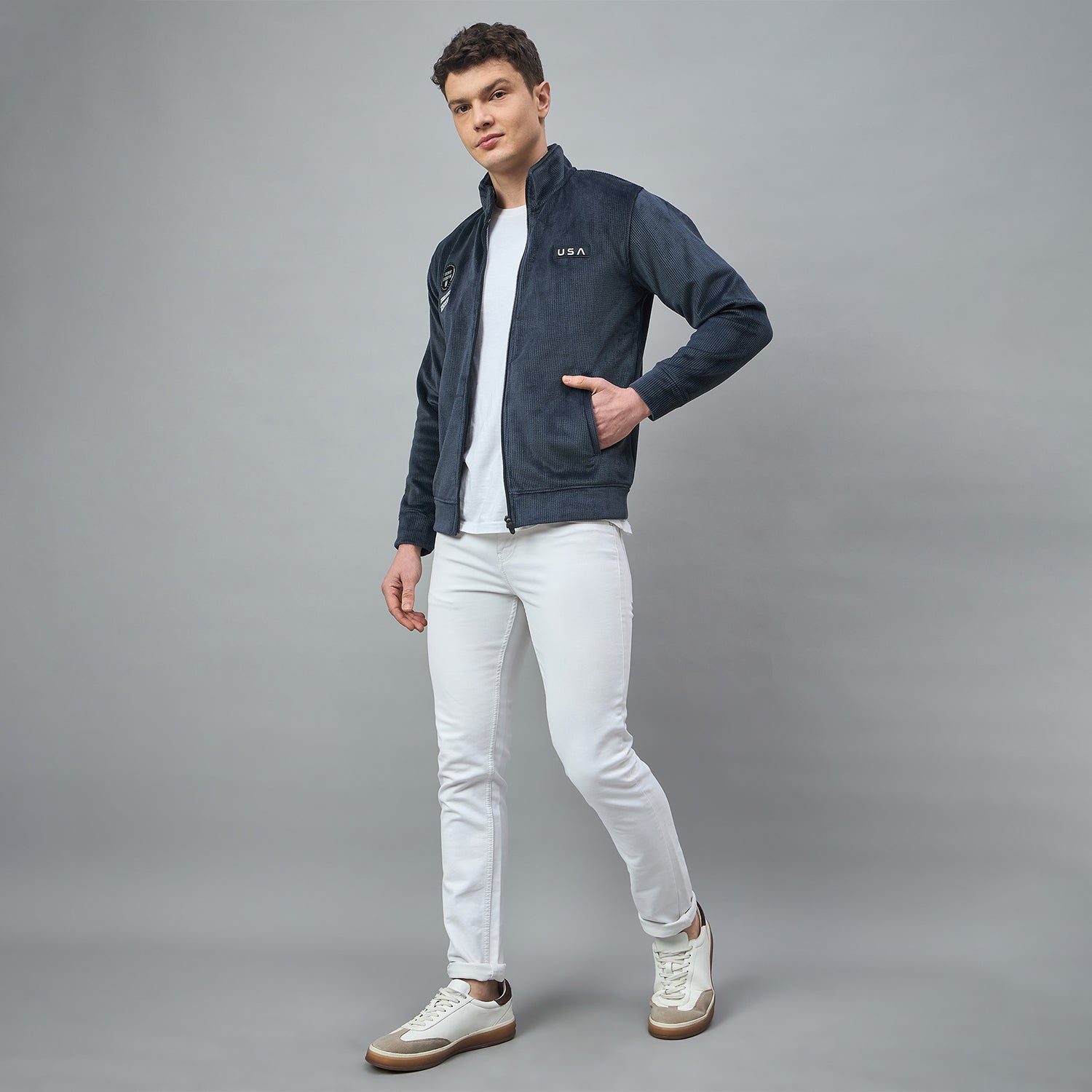 Duke Urban Men Full Sleeve Zipper Sweatshirt (LF6533)