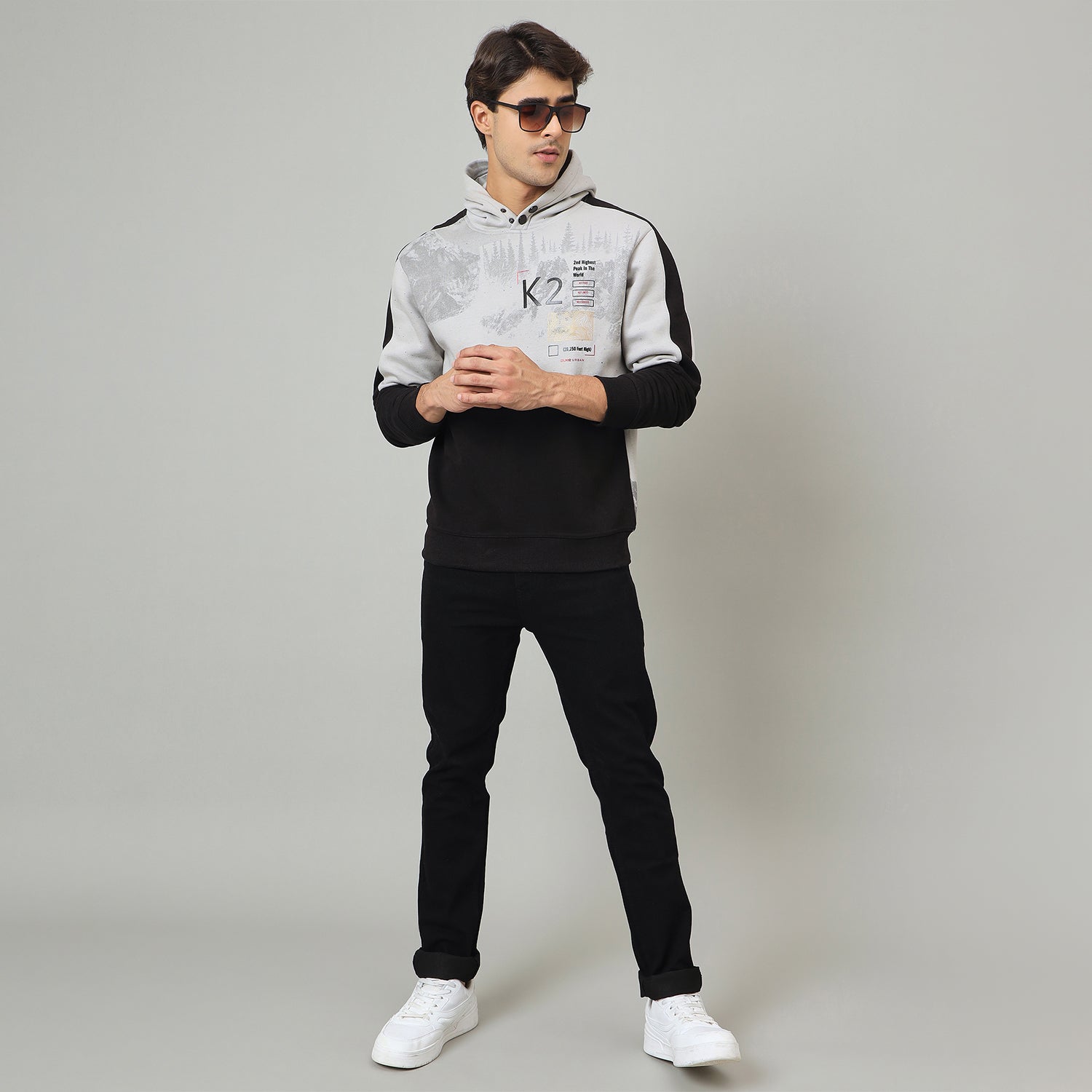 Duke Urban Men Hooded Regular Sweatshirt (LF6354)
