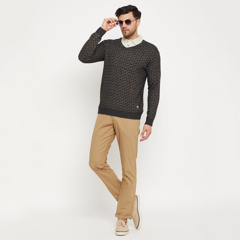 Duke Urban Men Full Sleeve V Neck Sweater (SDS2130)