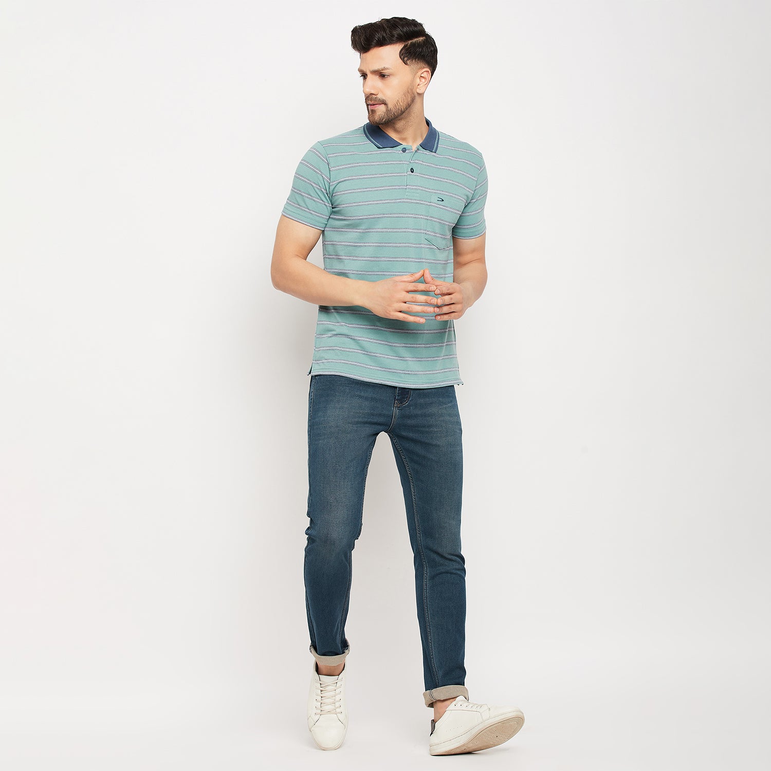 Duke Stardust Men Half Sleeve Polo Neck Cotton T-shirt (1112)