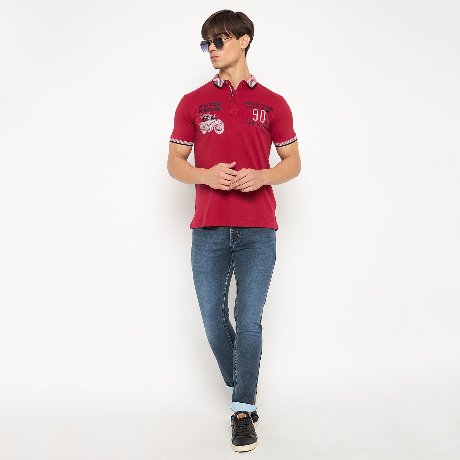 Duke Urban Men Half Sleeve Cotton T-shirt (LF7086)