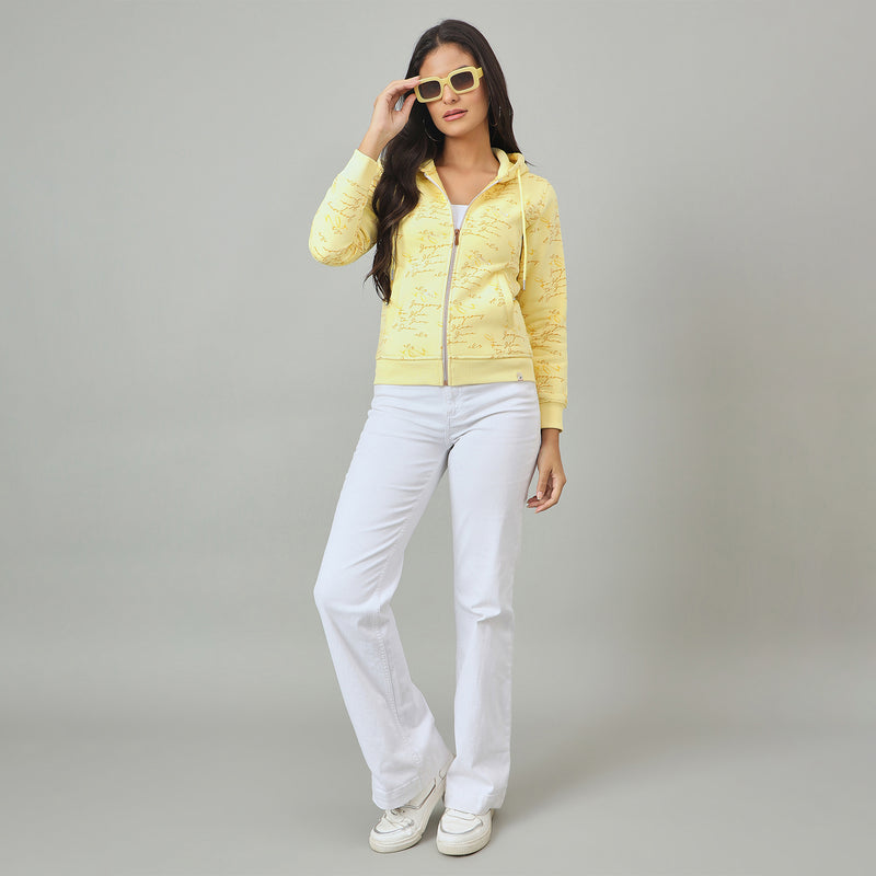 Duke Urban Women Smart fit Hooded Full Zip Sweatshirt (LFX966)