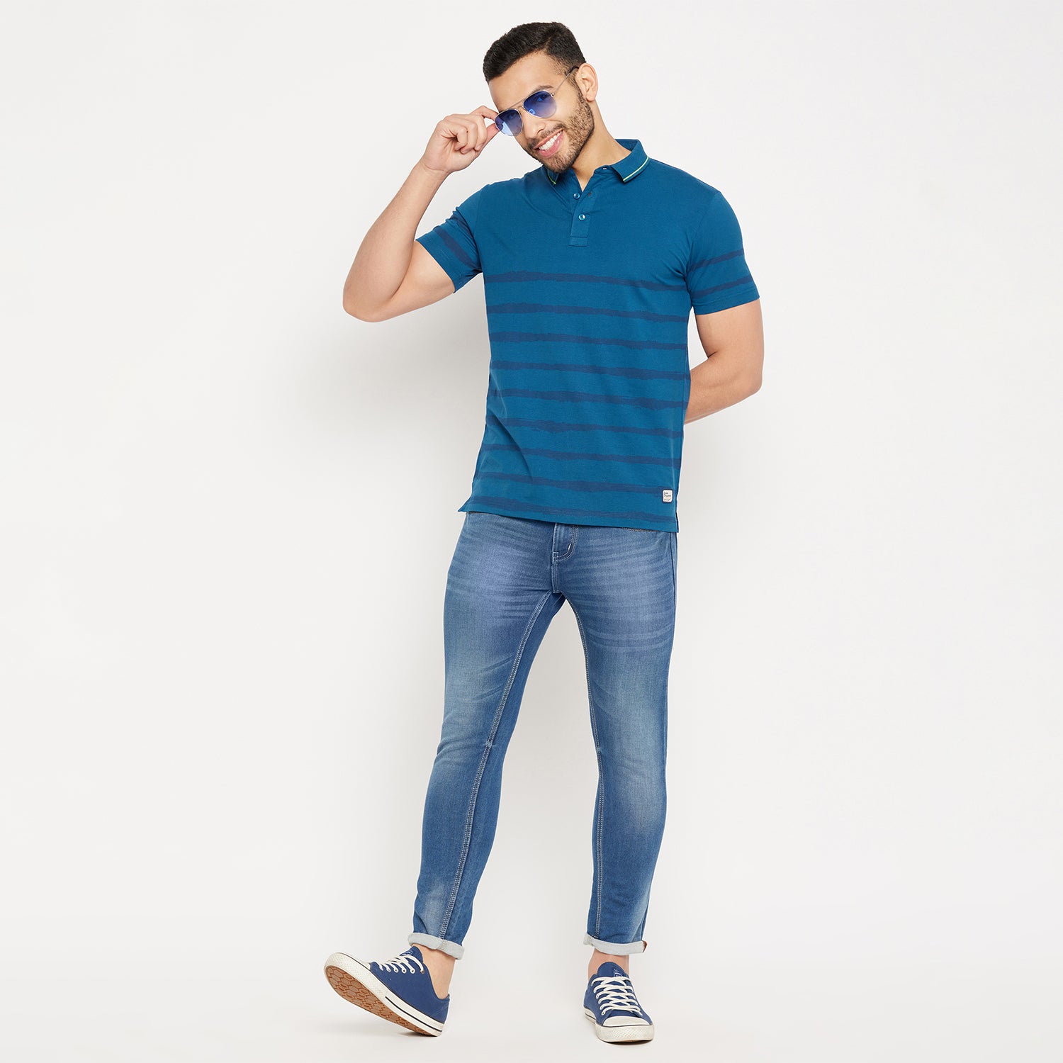 Duke Stardust Men Half Sleeve Polo Neck Cotton T-shirt (4389)
