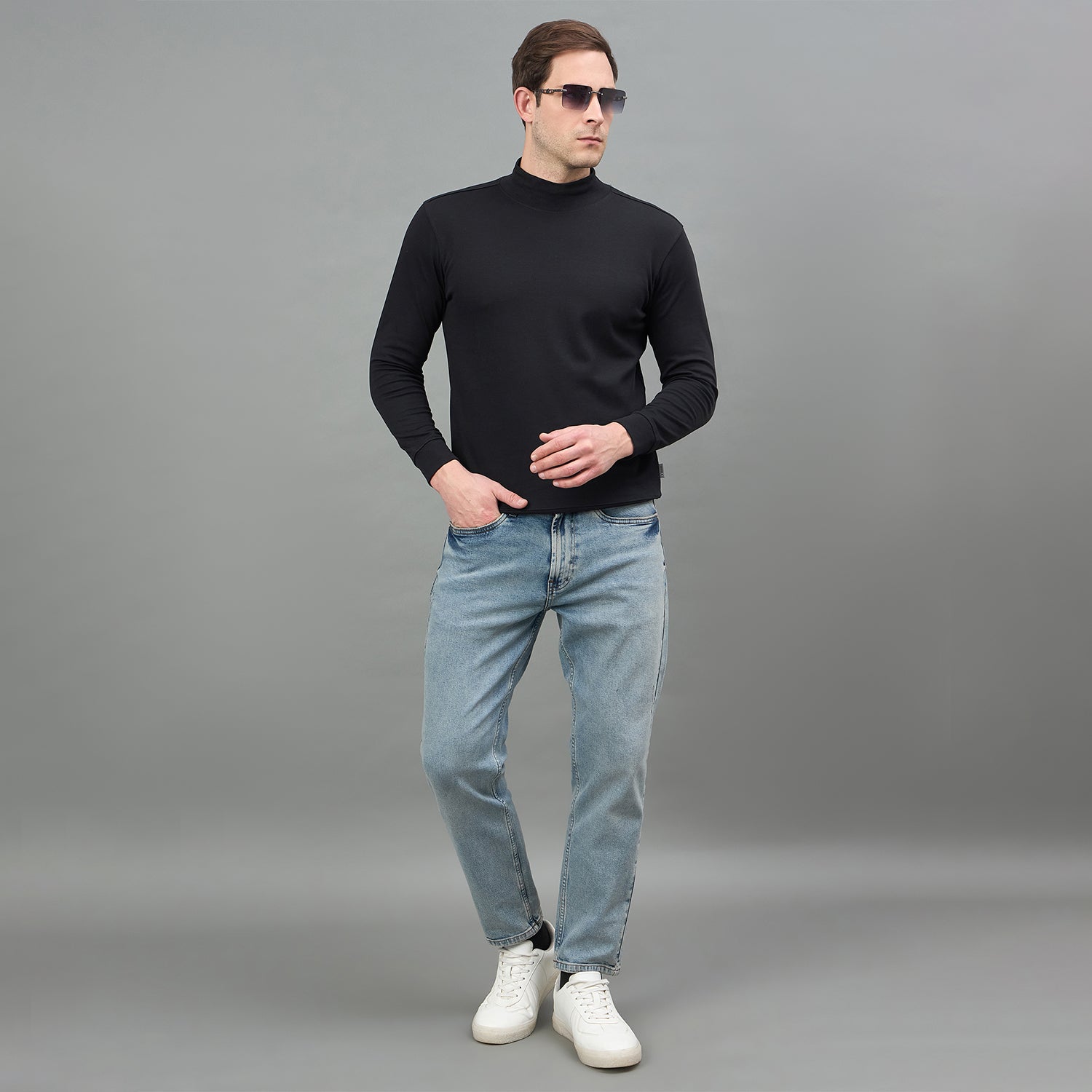 Duke Urban Men Turtle Neck Regular Sweatshirt (LF6435S)