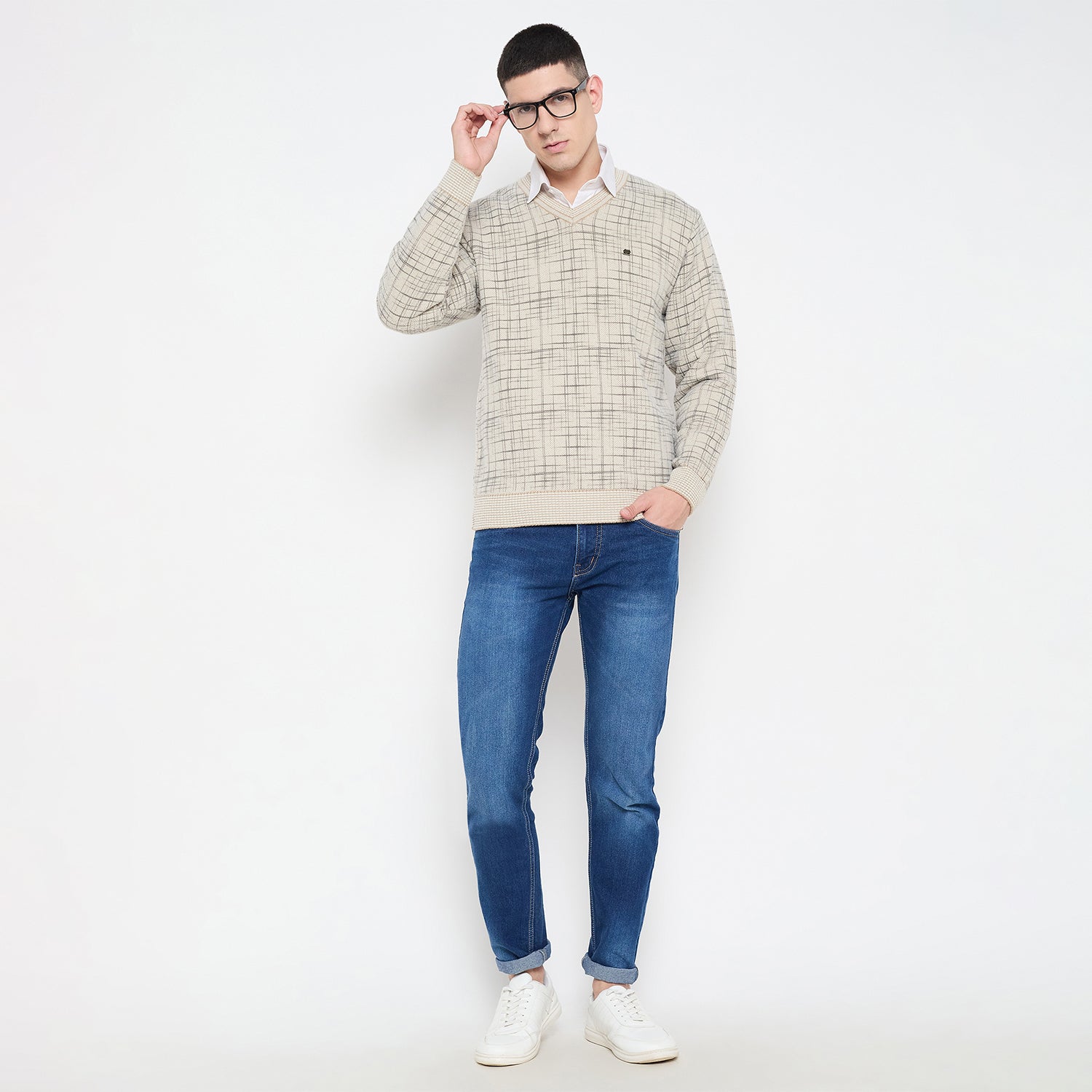 Duke Urban Men Full Sleeve V Neck Sweater (SDS2233)