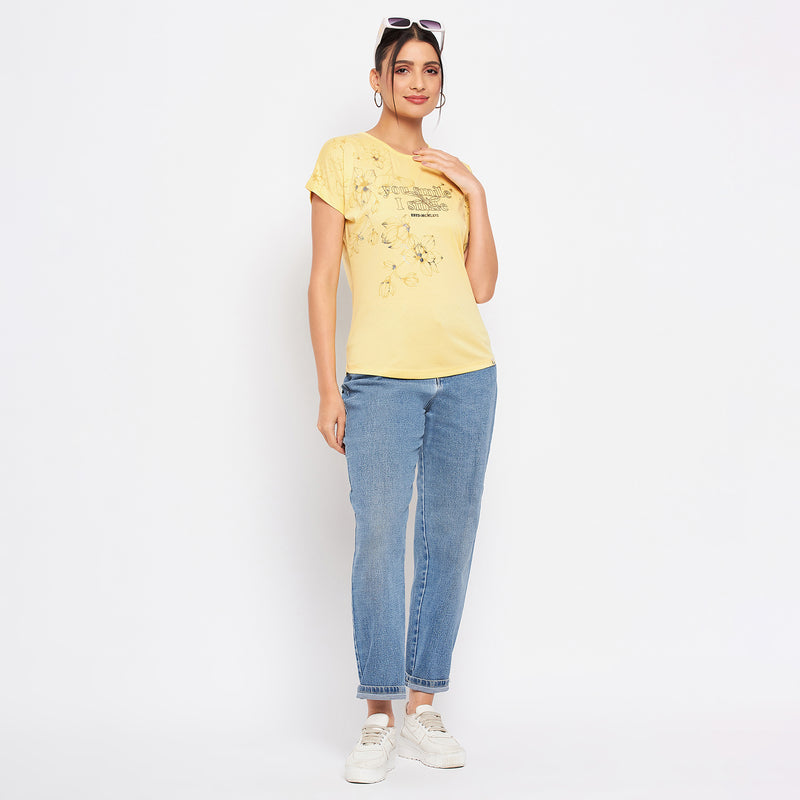 Duke Stardust Women Round Neck Short Sleeve Printed Top (LFX895)