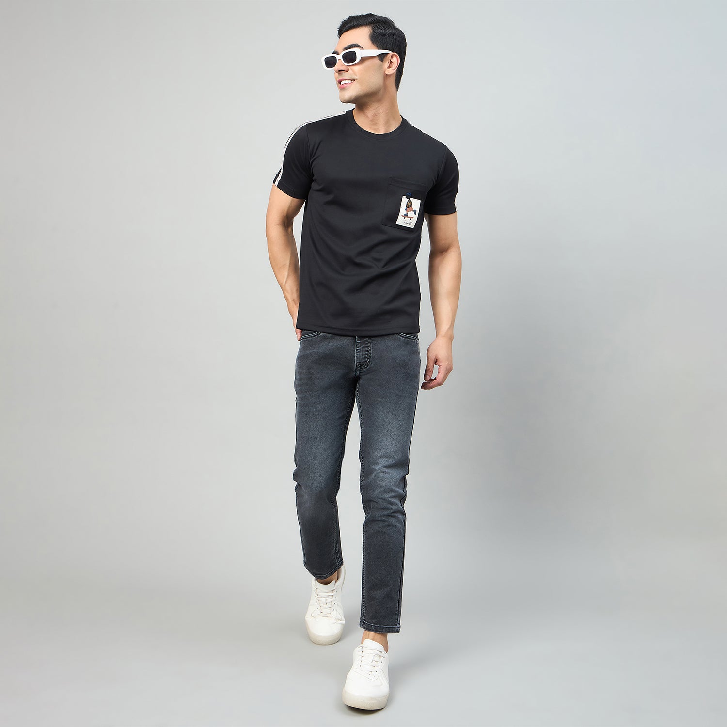 Duke Men Half Sleeve Cotton Smart Fit Casual T-shirt (LF6087A)