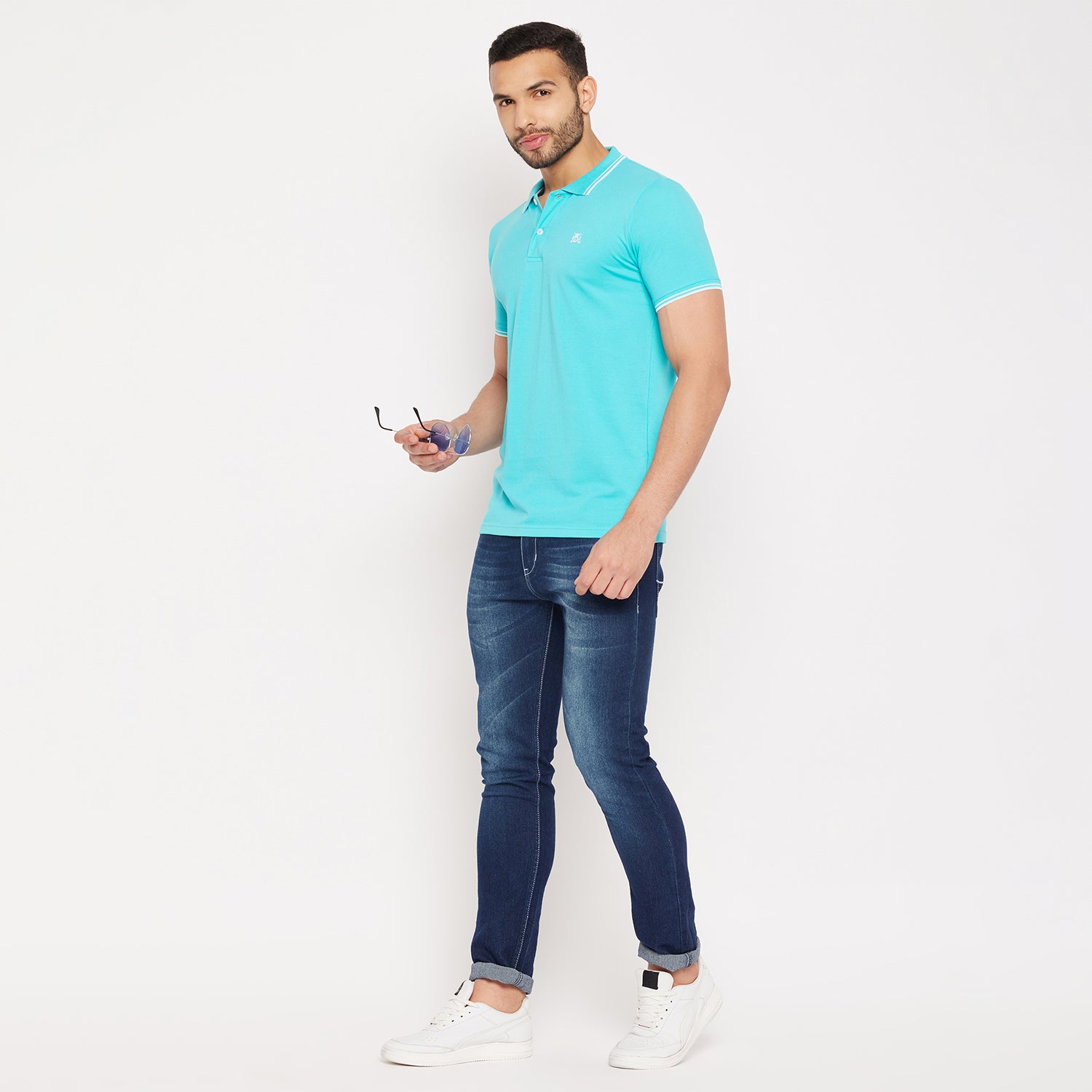Duke Stardust Men Half Sleeve Polo Neck Cotton T-shirt (LF5890)