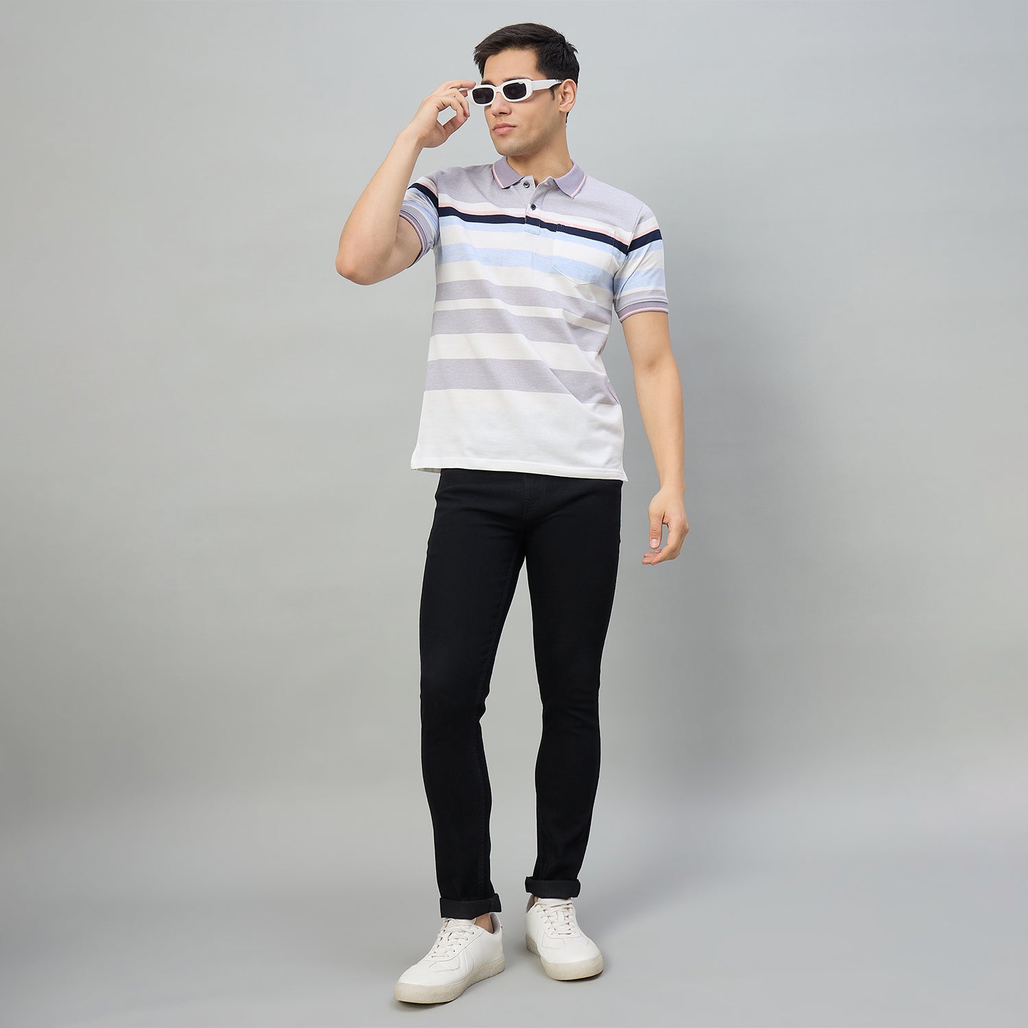 Duke Men Half Sleeve Cotton Regualr Fit Casual T-shirt (LF7959)