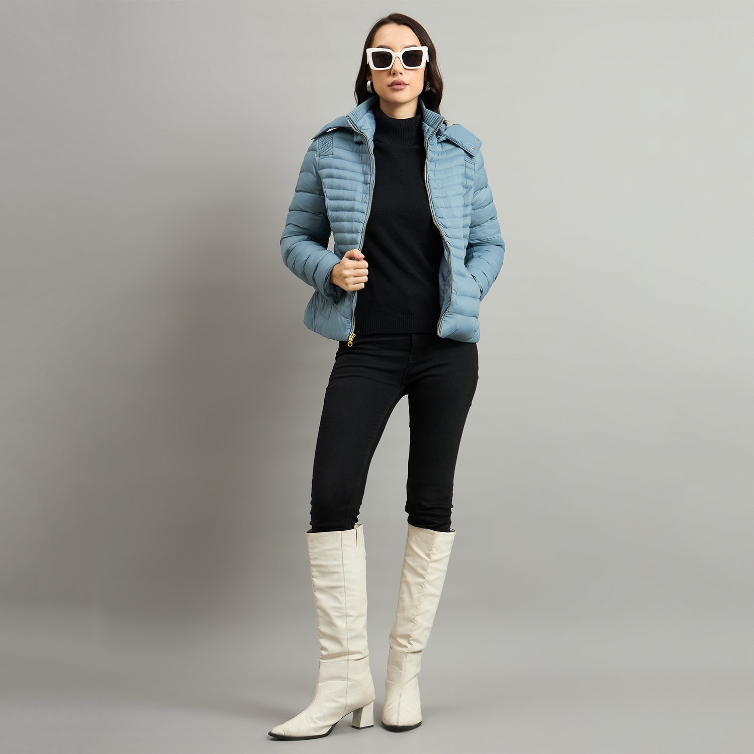 Duke Urban Women Short Style Hooded Bomber Jacket (SDZ4040R)