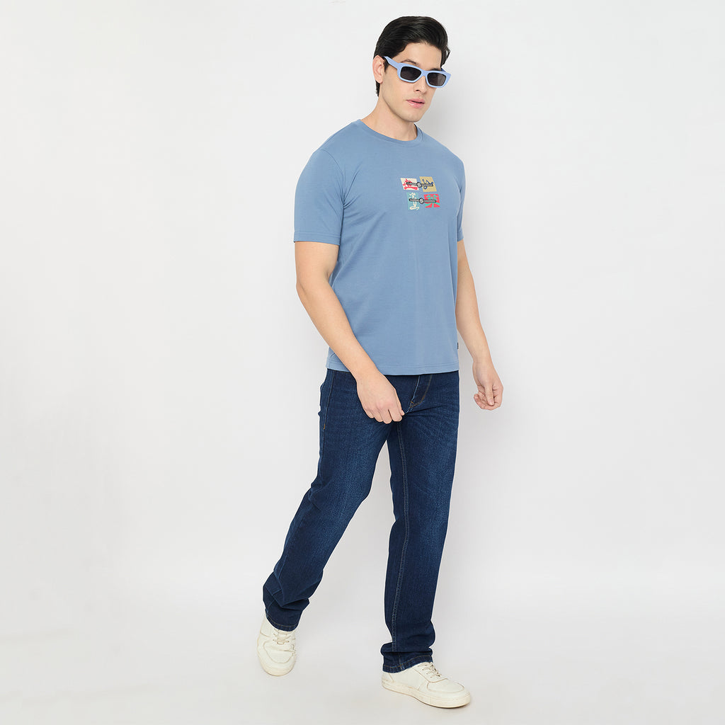 Duke Urban Men Half Sleeve Cotton Round Neck Tshirt (LF7545)