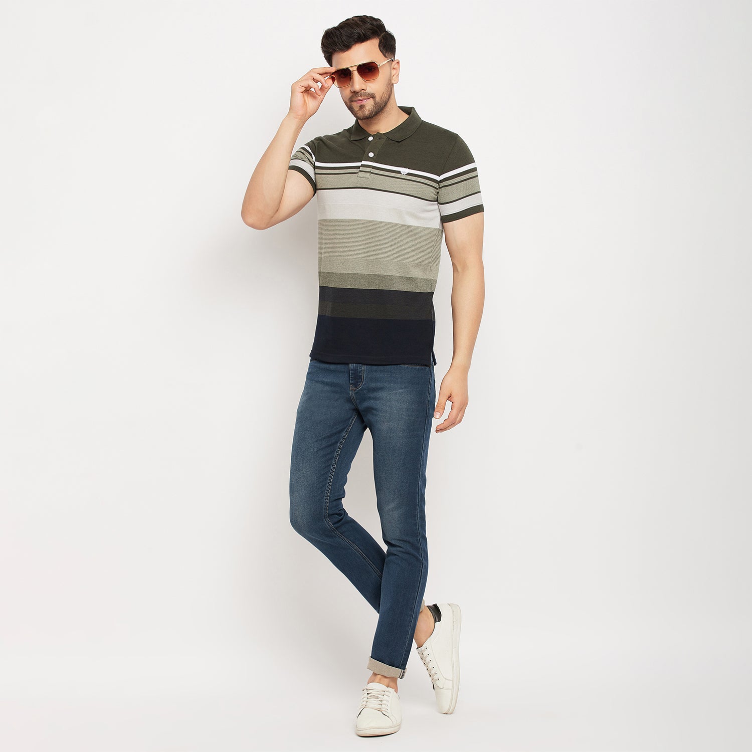 Duke Stardust Men Half Sleeve Polo Neck Cotton T-shirt (LF7013)