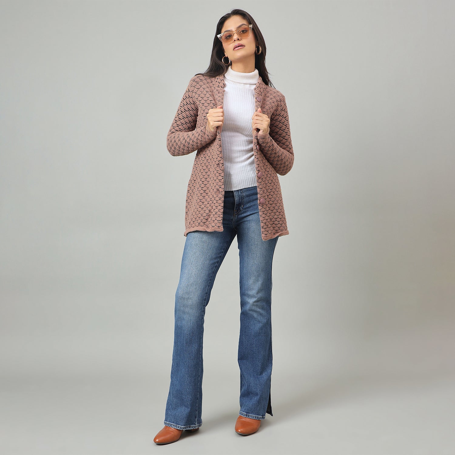 Duke Urban Women Long Coat Shortstyle Sweater (SDS1336)