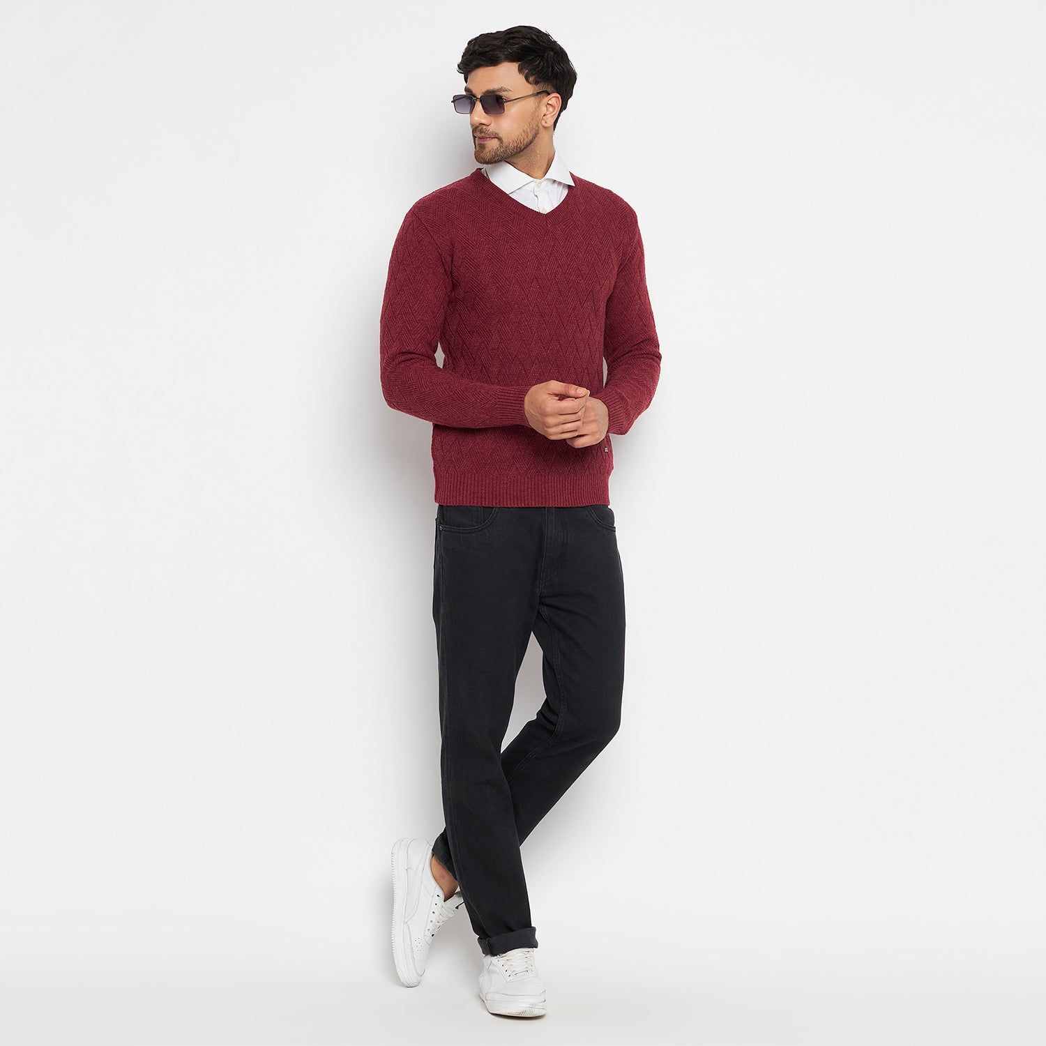 Duke Urban Men Full Sleeve V-Neck Sweater (SDS2047)