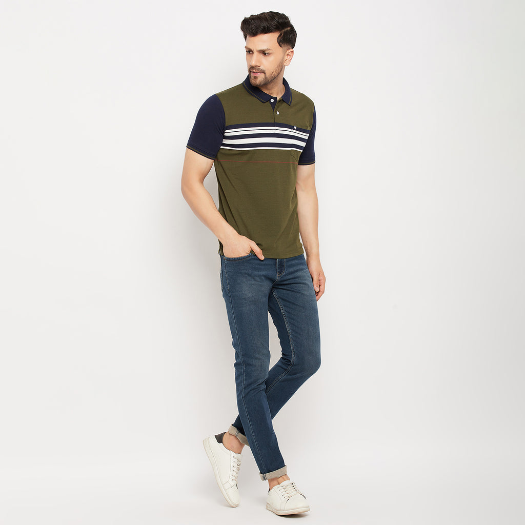 Duke Stardust Men Half Sleeve Polo Neck Cotton T-shirt (LF5721)