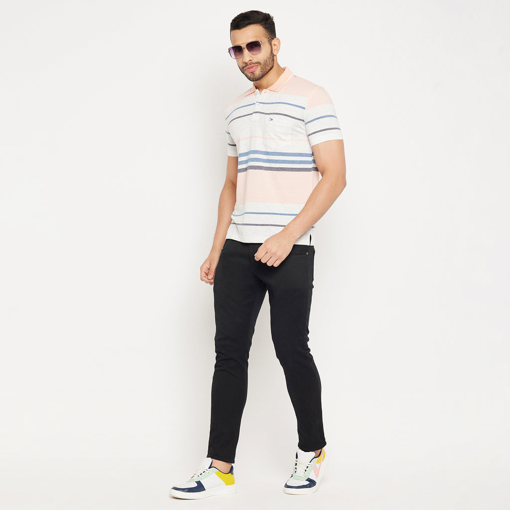 Duke Stardust Men Half Sleeve Polo Neck Cotton T-shirt (4152)