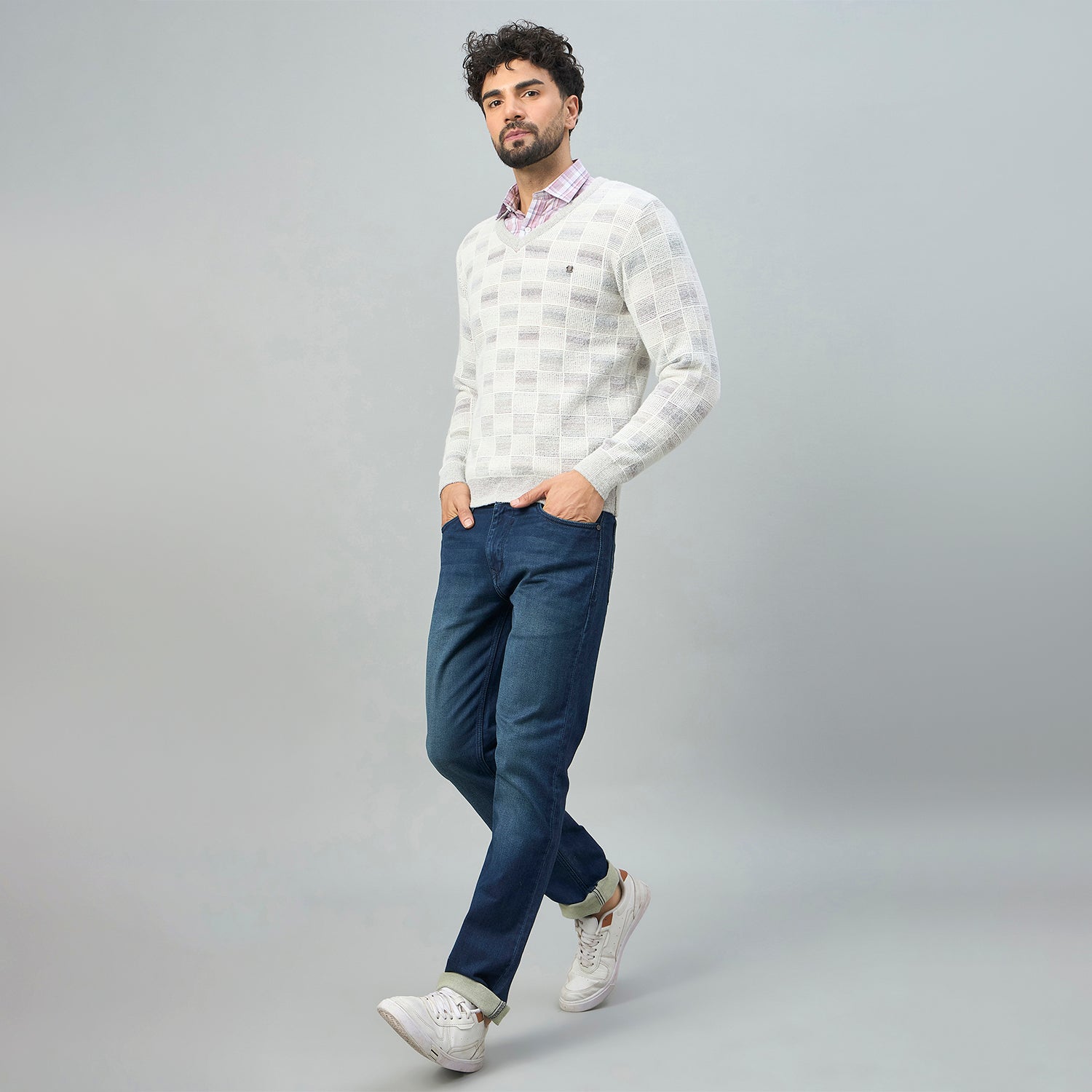 Duke Urban Men V-neck full sleeve sweater (SDS2245)