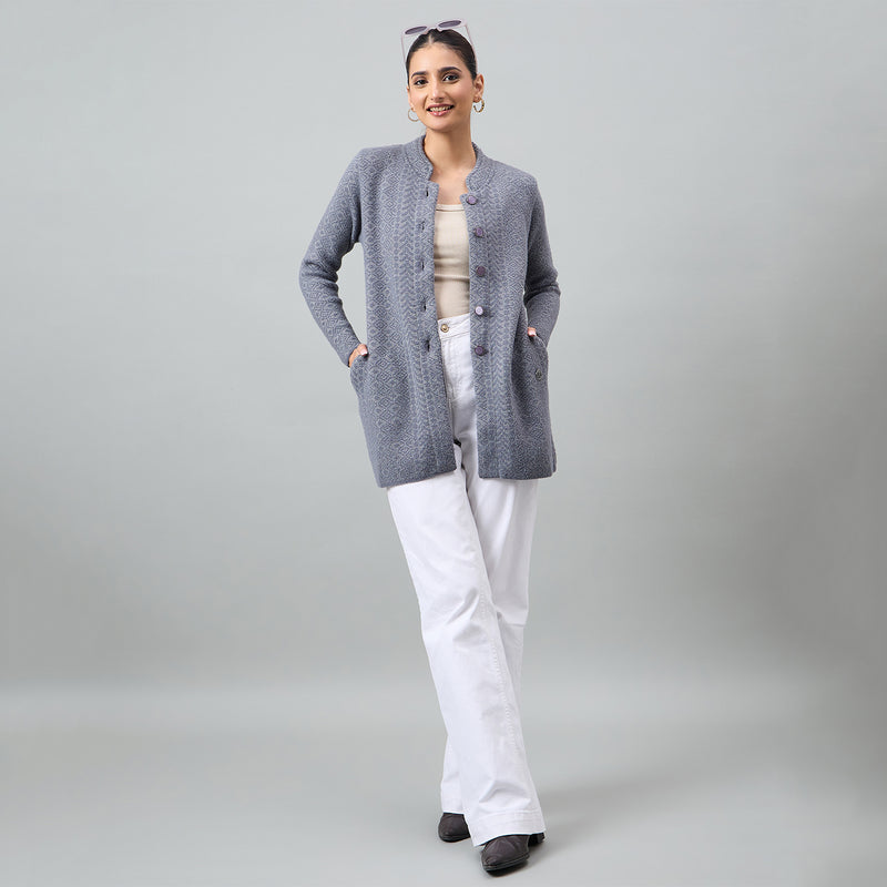 Duke Urban Women Full Sleeve Front Open Regular Cardigan (SDS1286)