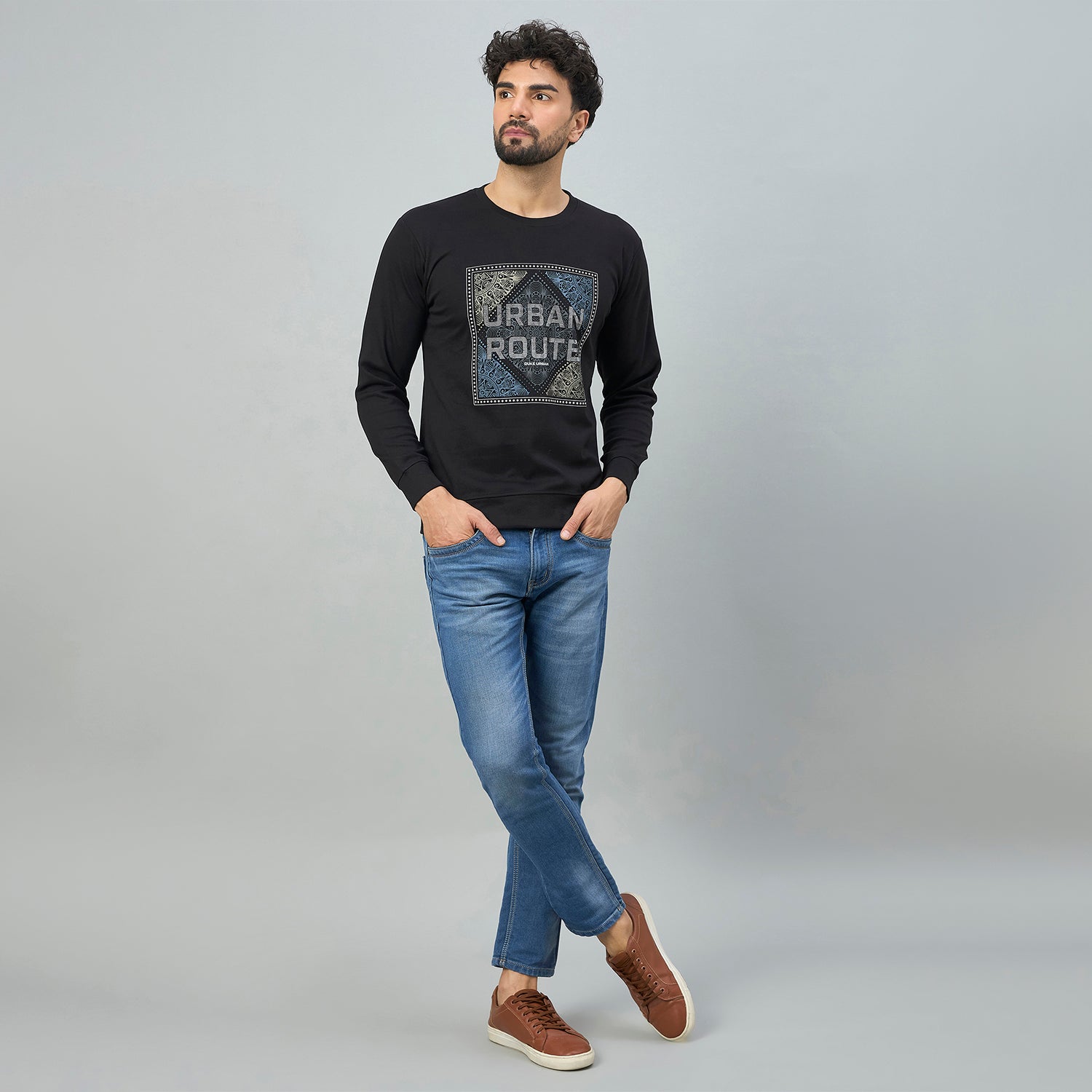 Duke Urban Men Round Neck Regular Sweatshirt (LF6419)